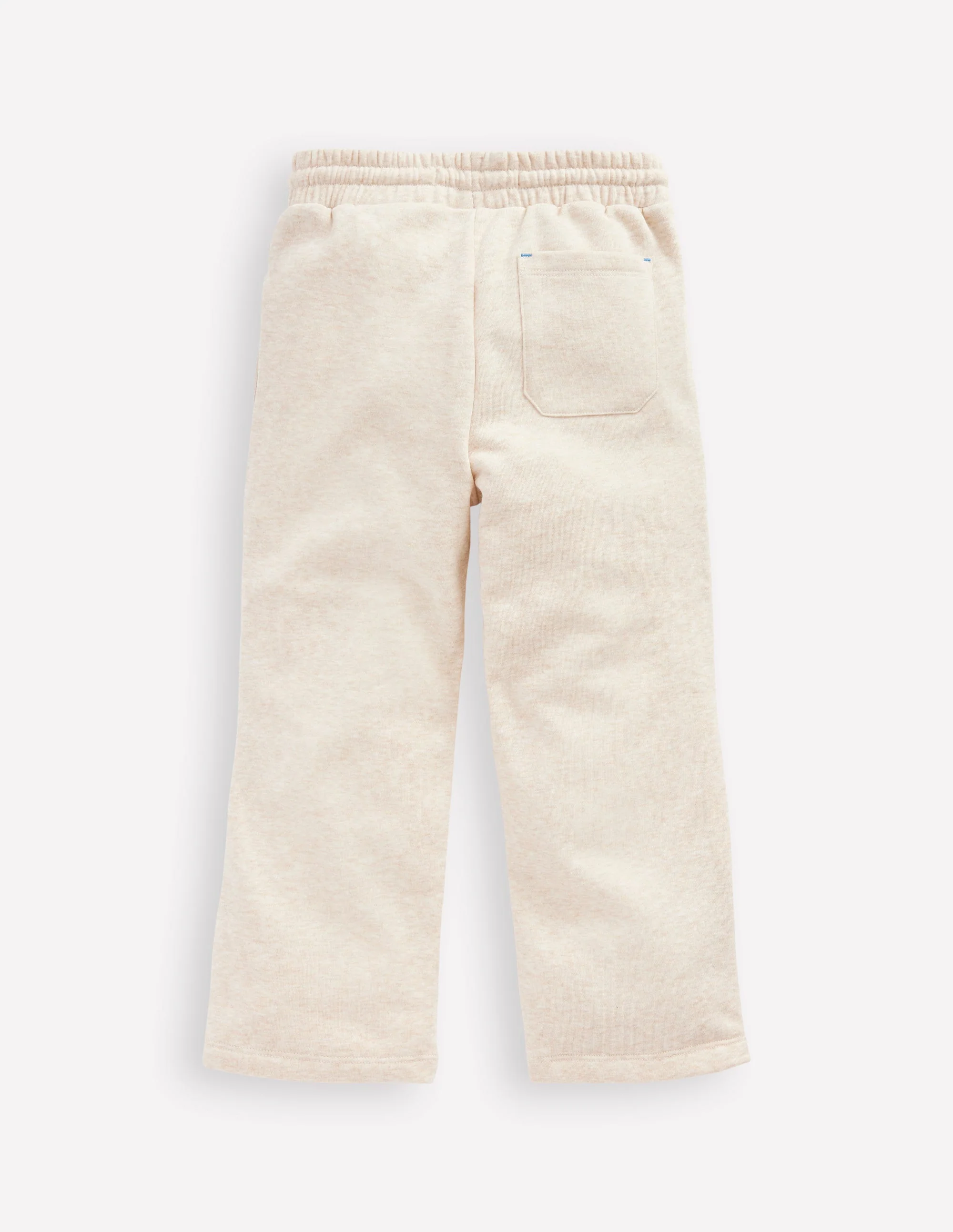 Jogginghose mit weitem Bein und Applikation-Haferbeige Meliert Haustiere - Image 2