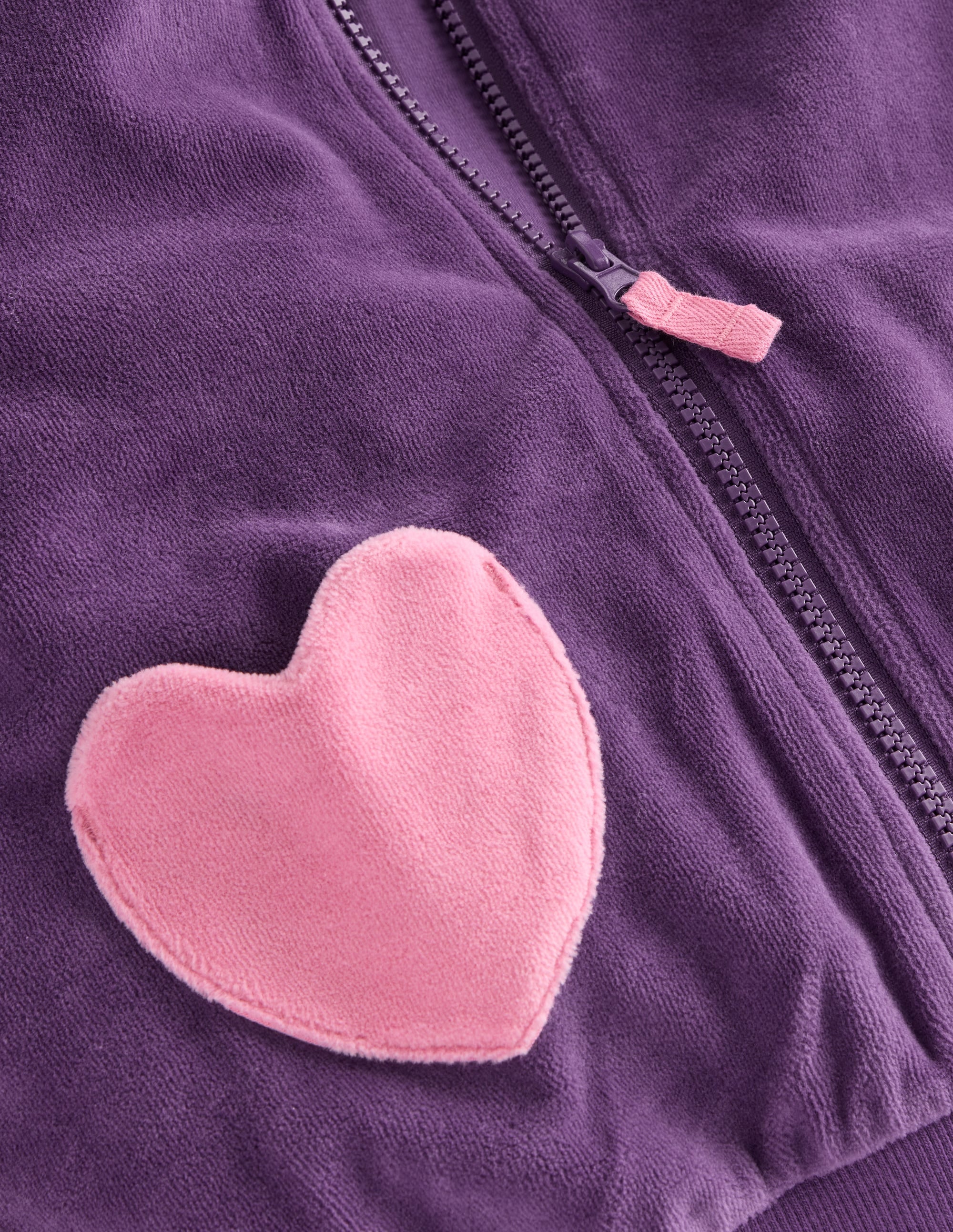 Kapuzenpullover aus Velours-Mystisches Lila - Image 3