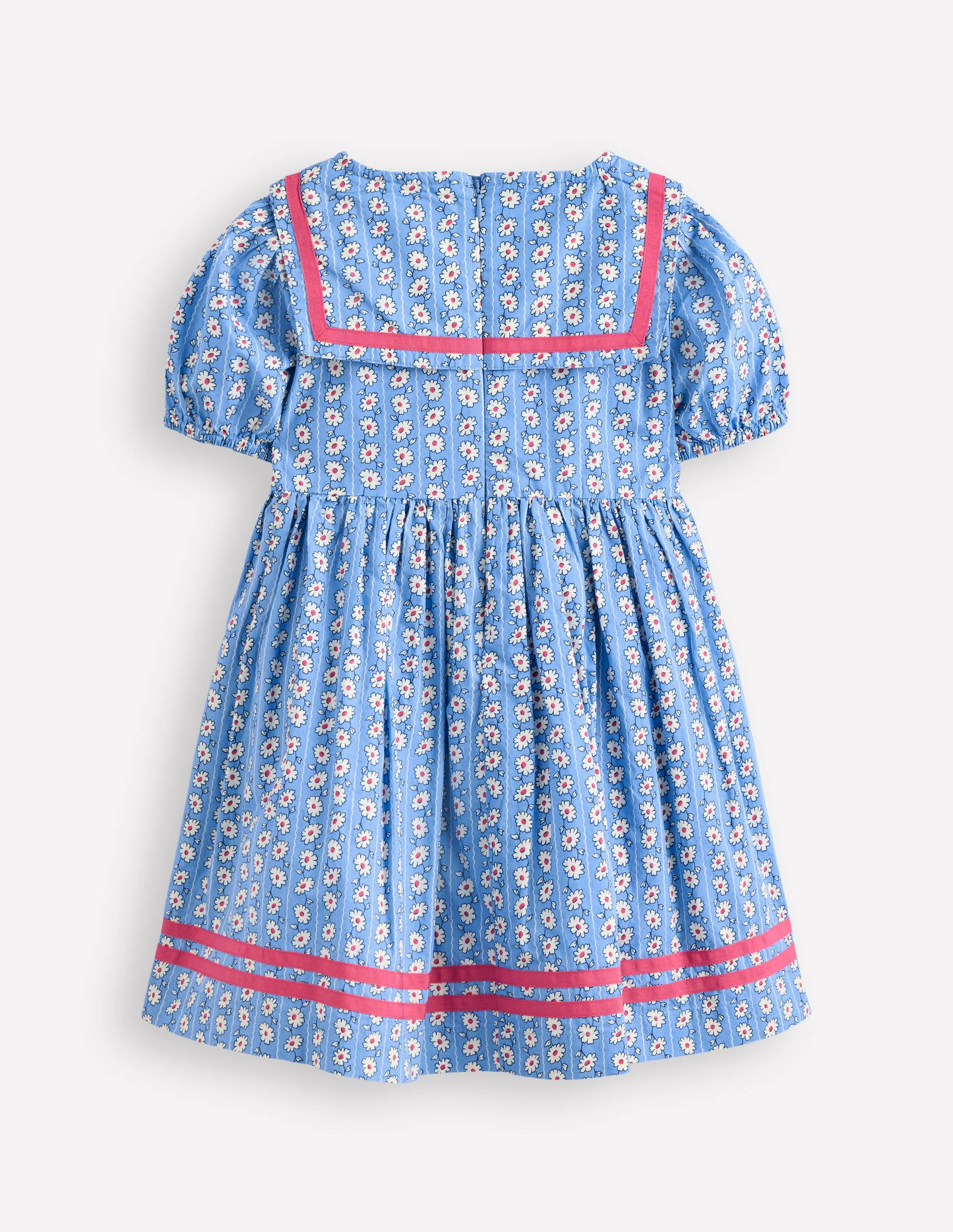 Klassisches Matrosenkleid-Arktisblau Gänseblümchen Streifen - Image 2