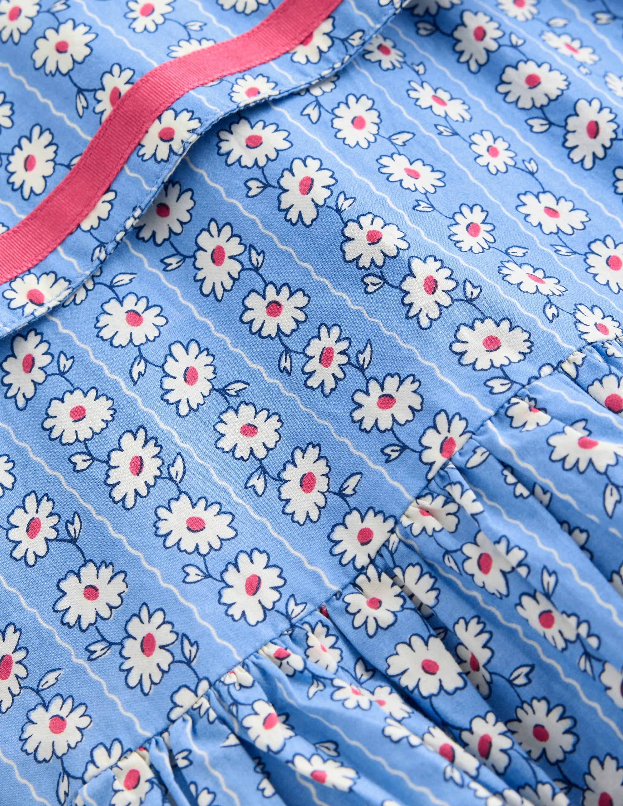 Klassisches Matrosenkleid-Arktisblau Gänseblümchen Streifen - Image 3