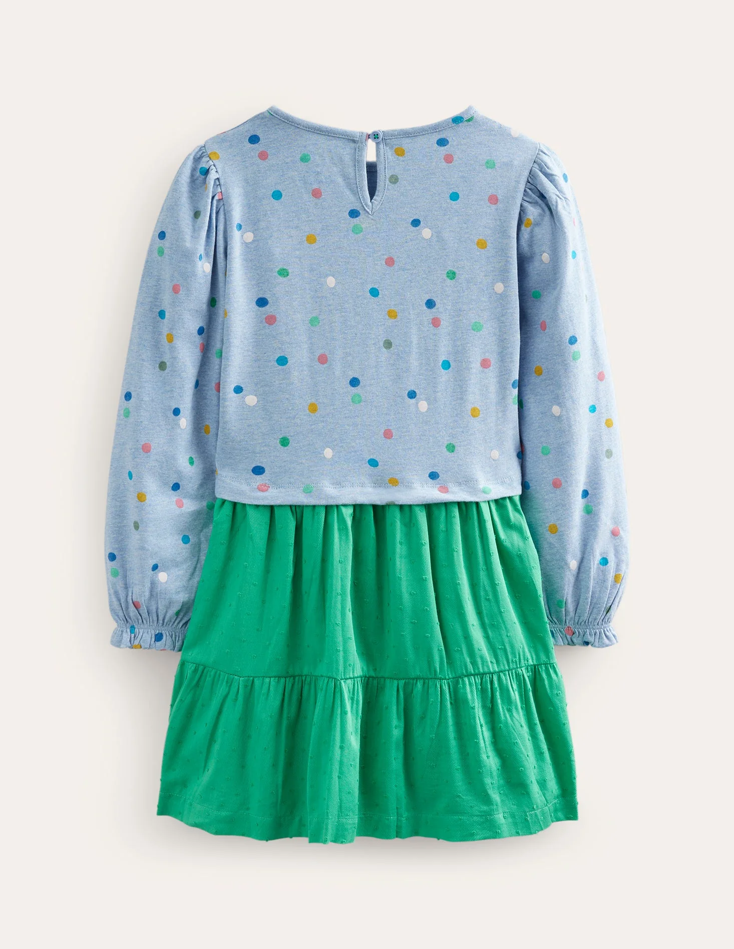 Kleid aus gewebtem Jersey-Mix-Delftblau - Image 2