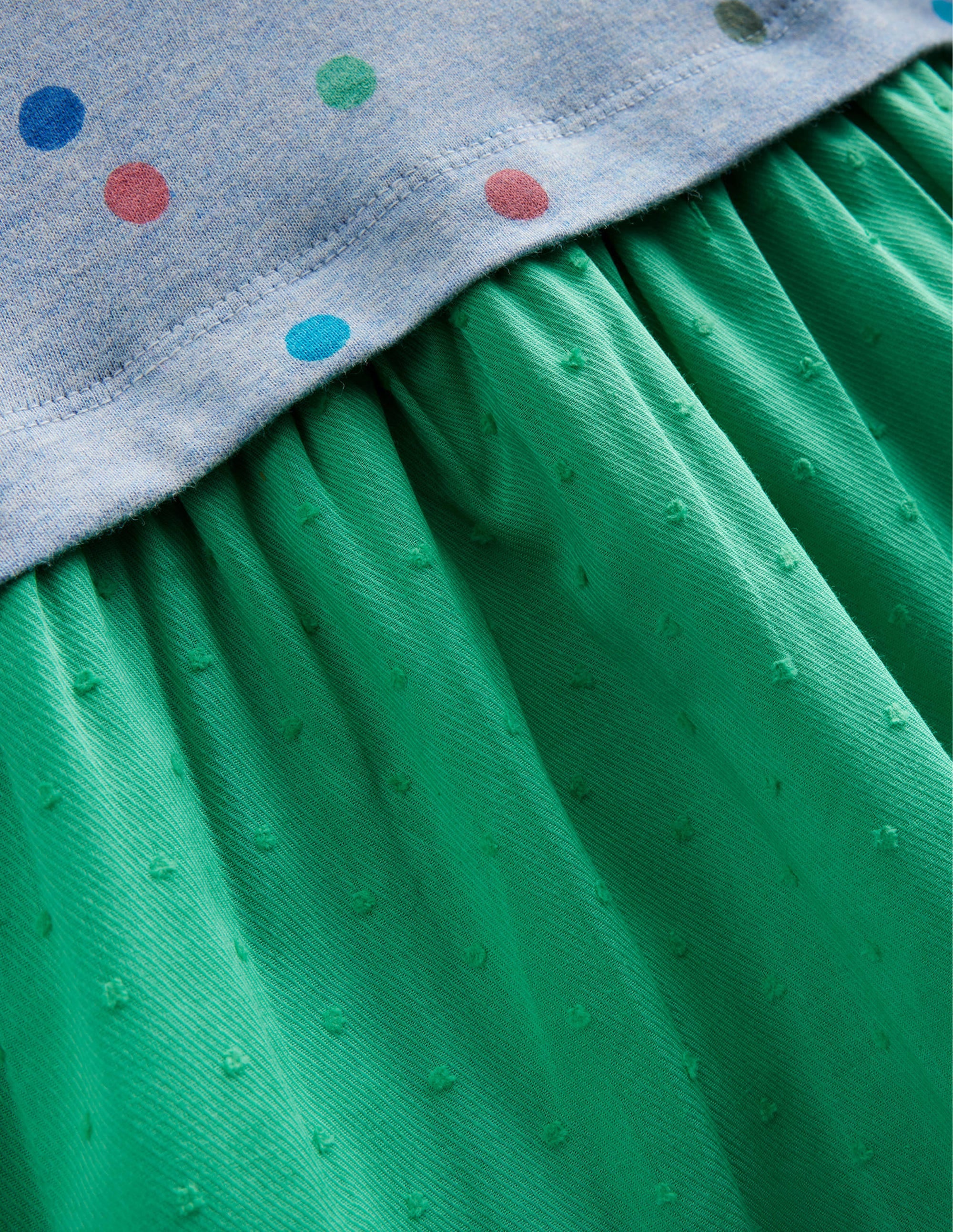 Kleid aus gewebtem Jersey-Mix-Delftblau - Image 3
