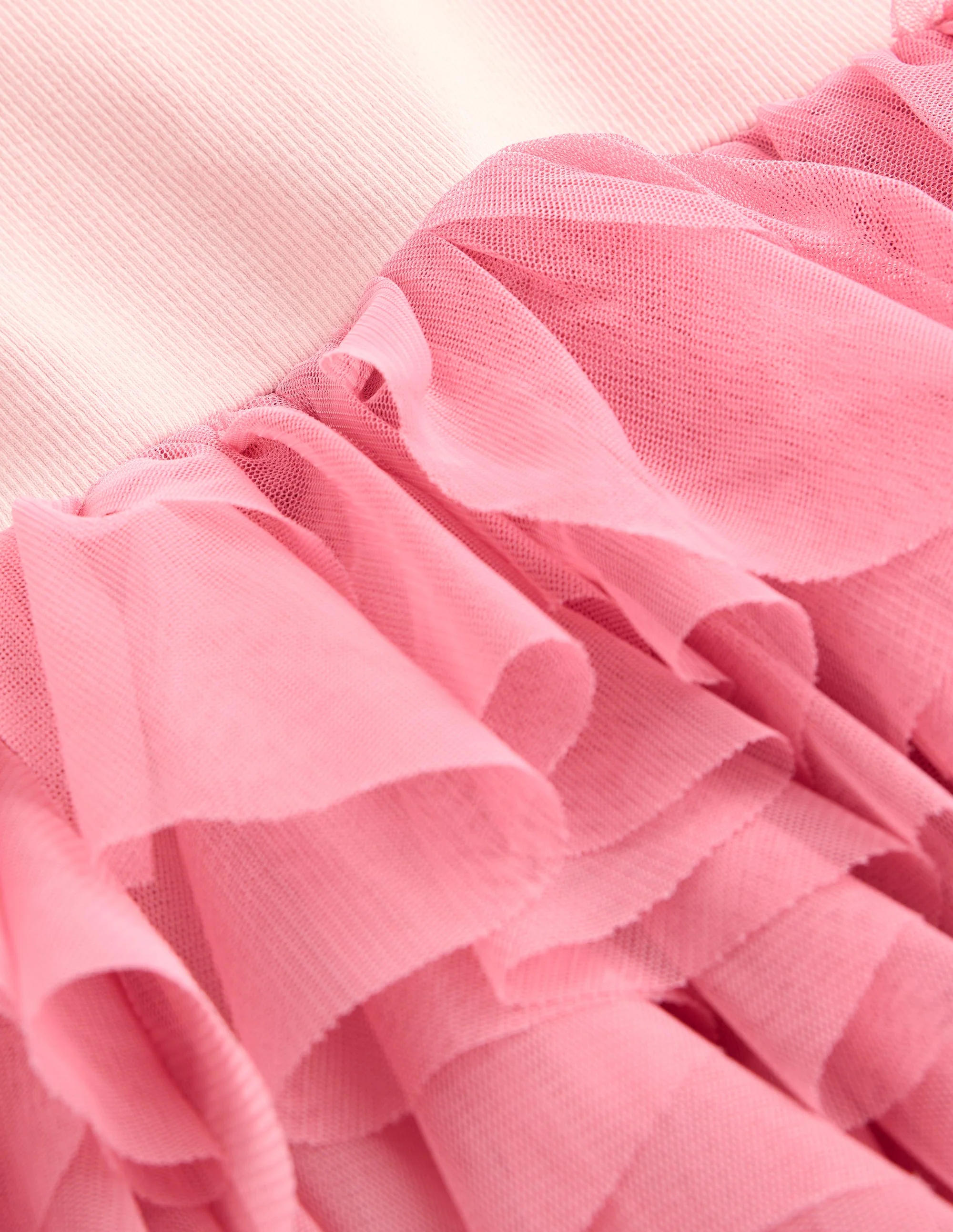 Kleid aus Jersey-Tüll-Mix-Kreiderosa - Image 3