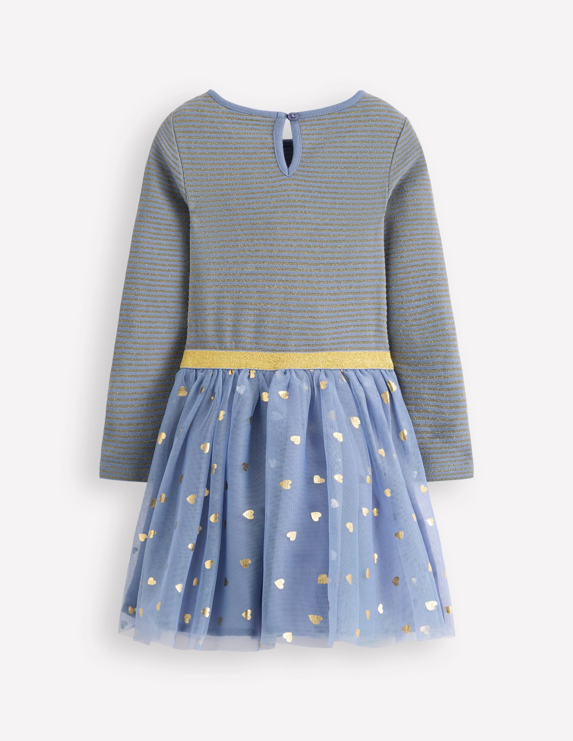 Kleid aus Tüll-Mix zum Herumwirbeln-Elektrisierendes Blau/Gold Konfetti - Image 5