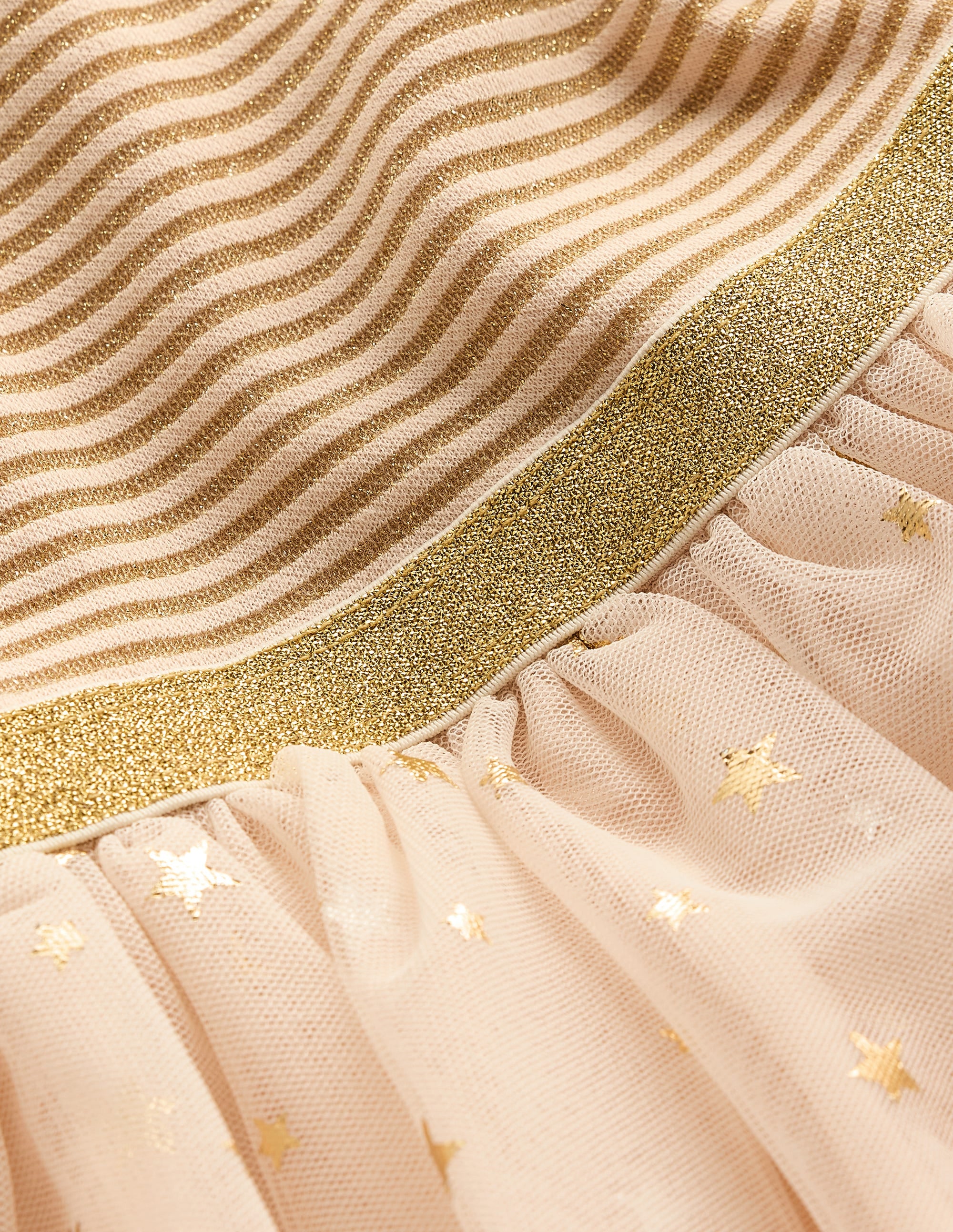 Kleid aus Tüll-Mix zum Herumwirbeln-Sanftes Naturweiß/Goldkonfetti - Image 3