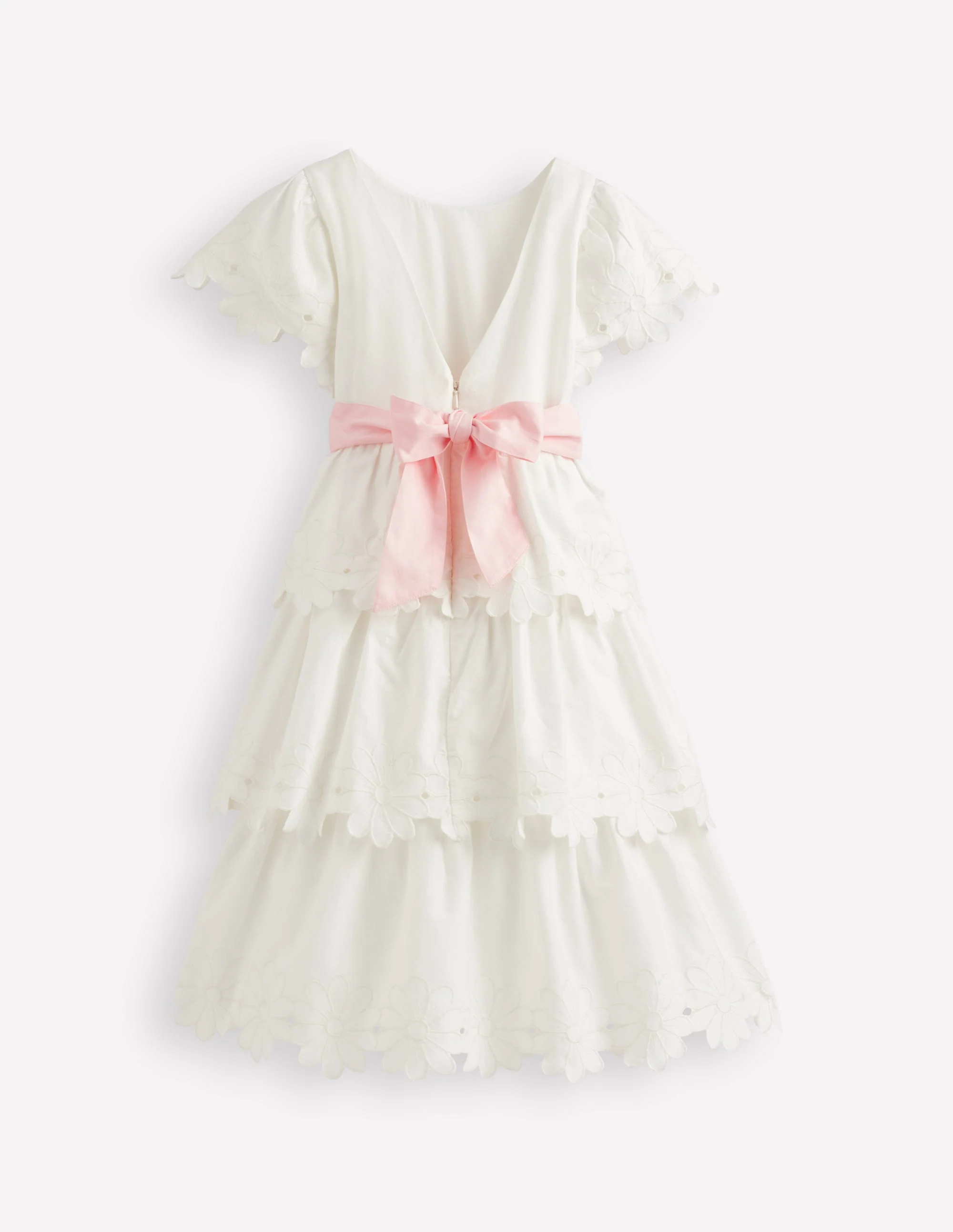 Kleid für besondere Anlässe mit Blumensaum-Sanftes Naturweiß - Image 4
