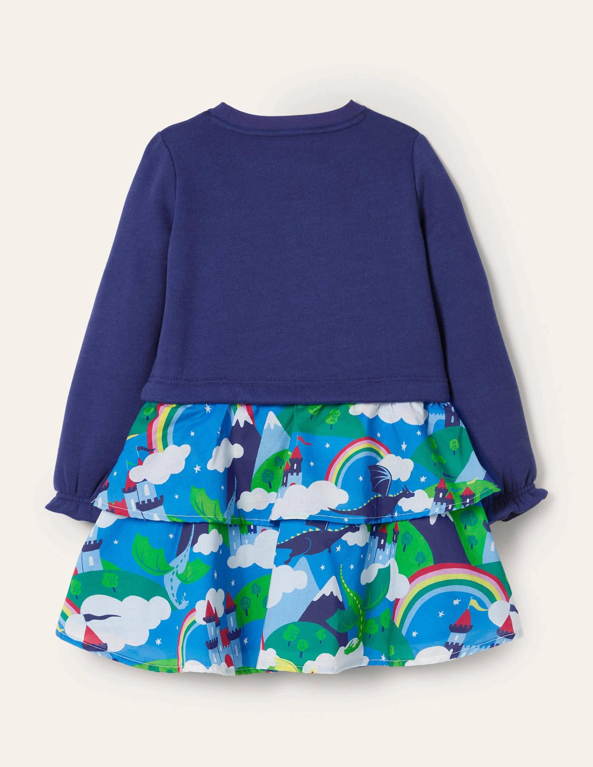 Kleid mit Applikationen und Mustermix-Bunt, Drachen/Himmel - Image 2