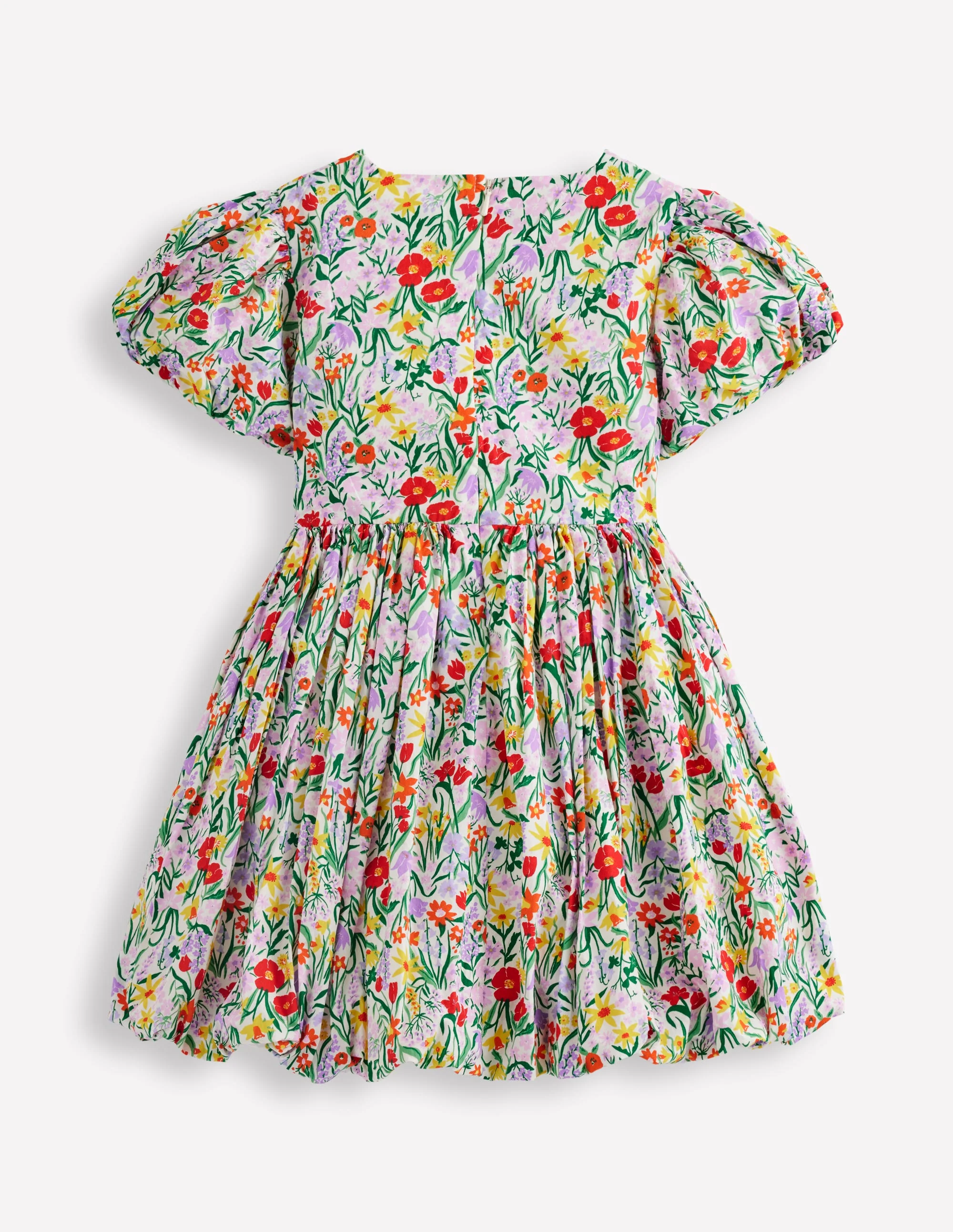 Kleid mit Ballonsaum-Geißblatt Blütenrebe - Image 3