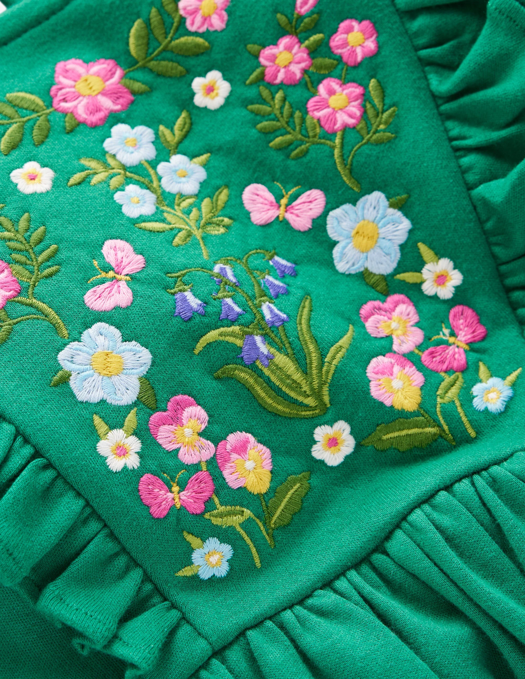 Kleid mit besticktem Oberteil-Juwelgrün - Image 3