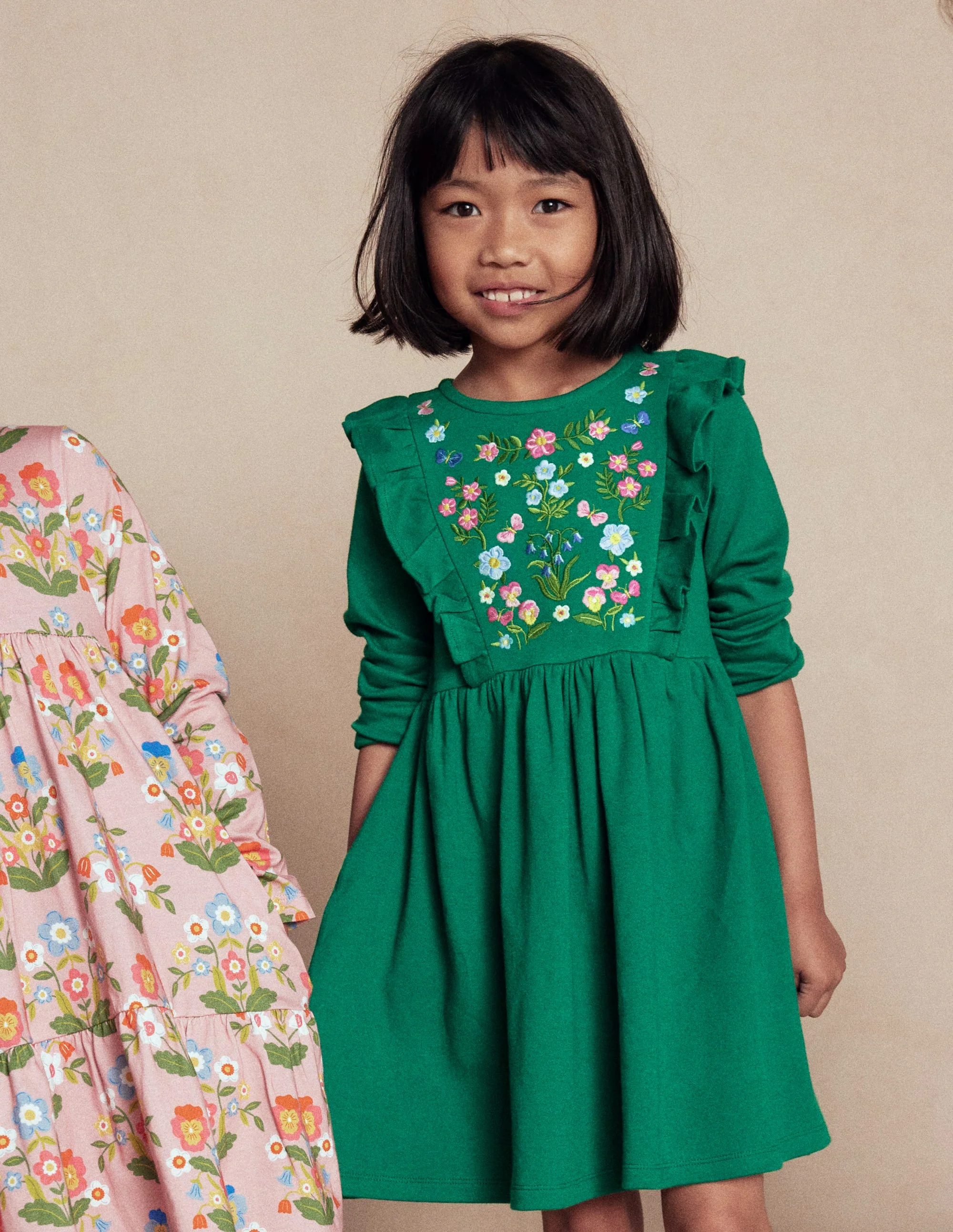 Kleid mit besticktem Oberteil-Juwelgrün - Image 4