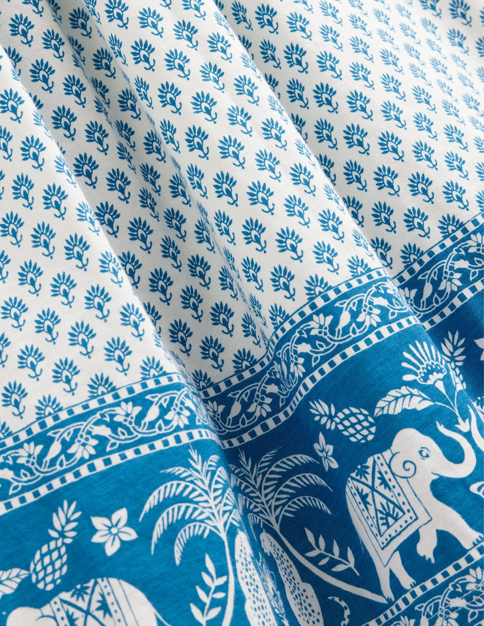 Kleid mit geflochtenen Trägern-Inselblau, Goa-Saum - Image 3