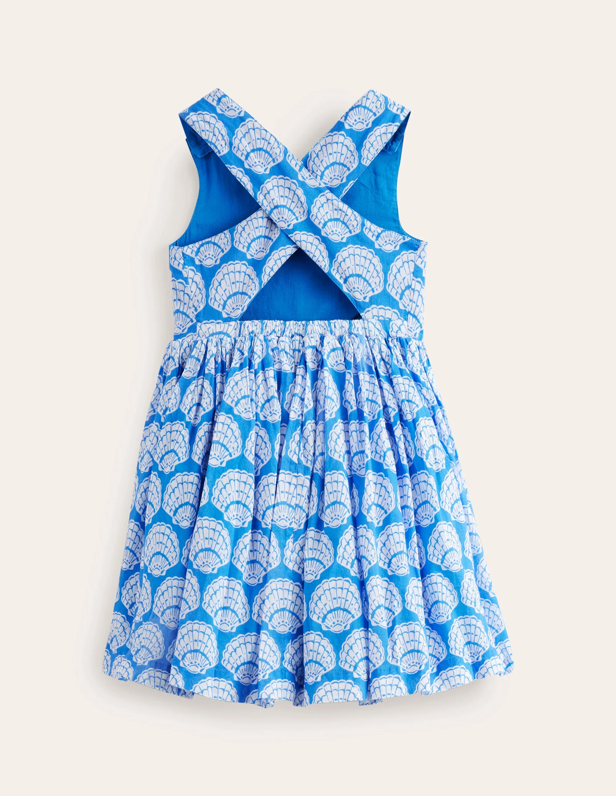 Kleid mit gekreuzten Rückenträgern-Blau Meeresmuscheln - Image 2