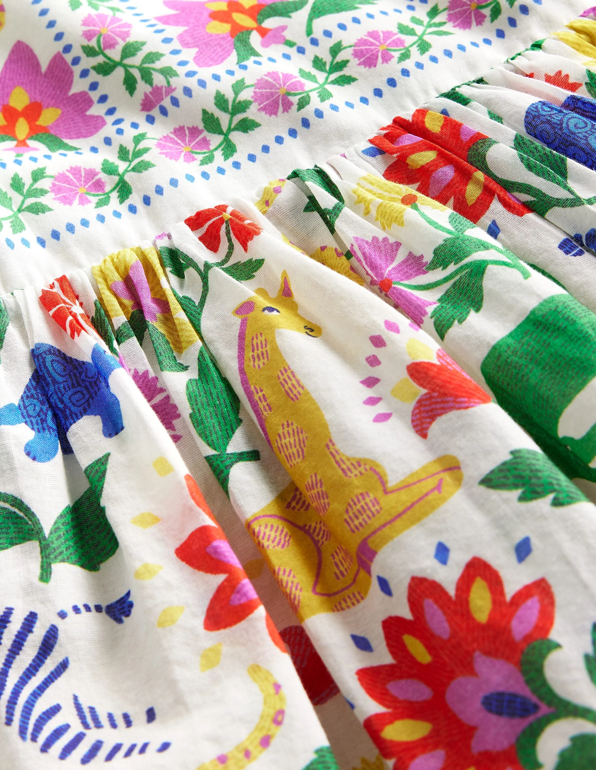 Kleid mit gekreuzten Rückenträgern-Bunt Safari Blumenmuster - Image 3
