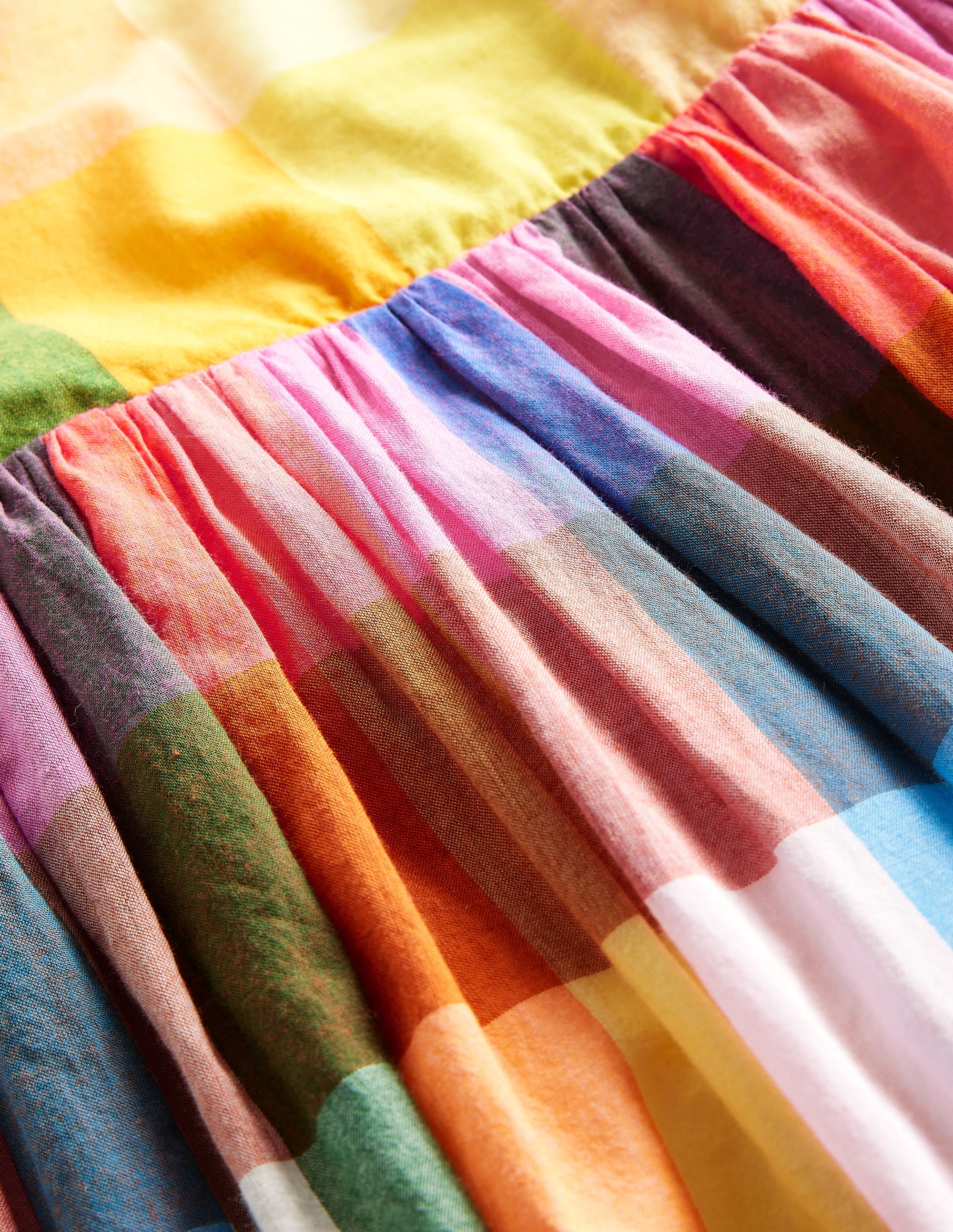 Kleid mit gekreuzten Rückenträgern-Leuchtende Neonfarben Bunt Vichykaro - Image 10