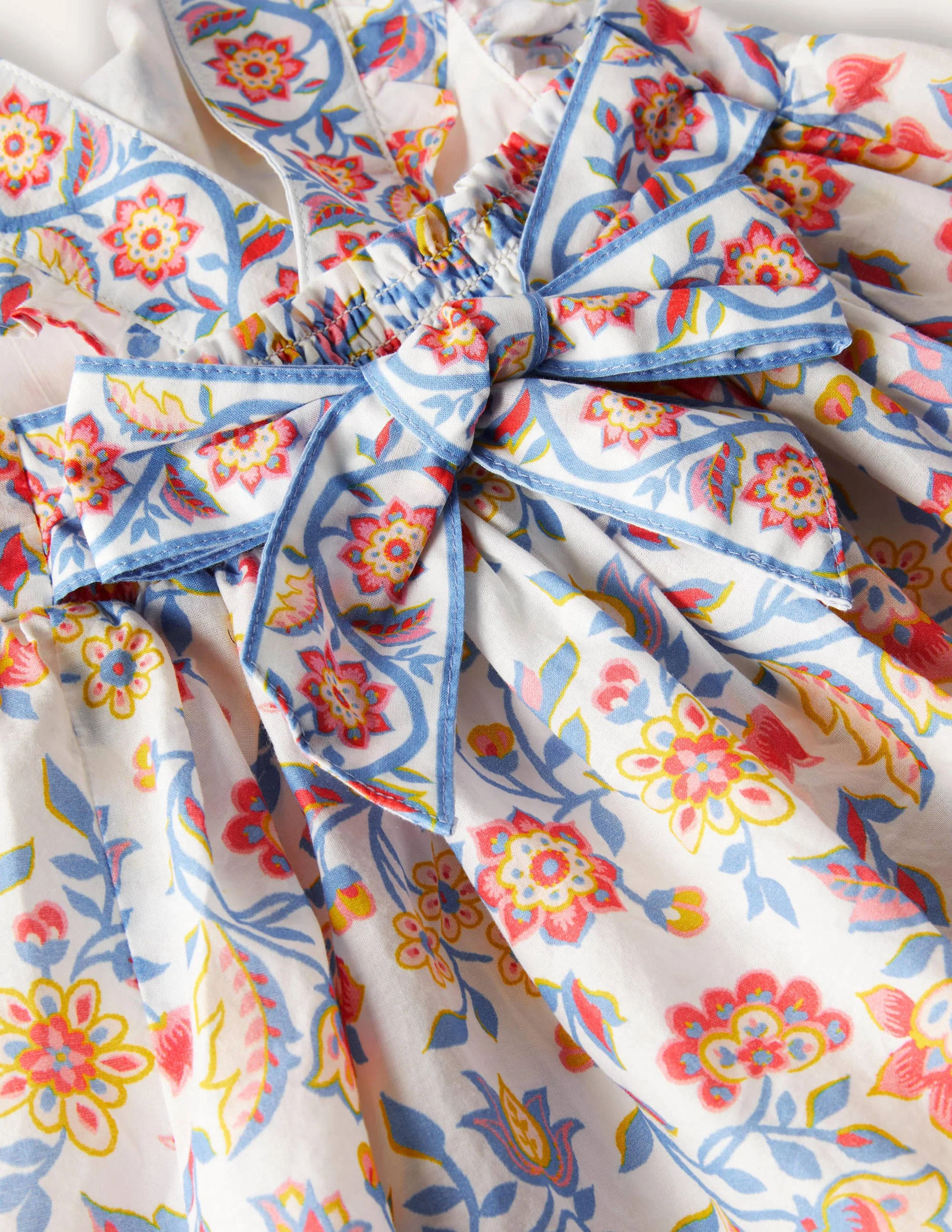 Kleid mit Rückenschleife-Naturweiß, Paisleymuster - Image 3