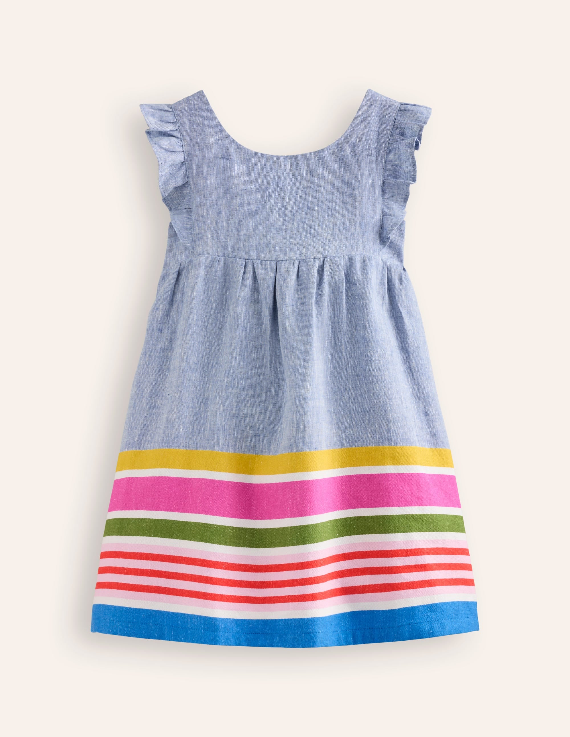 Kleid mit Schleife am Rücken-Fil à Fil Streifen - Image 4
