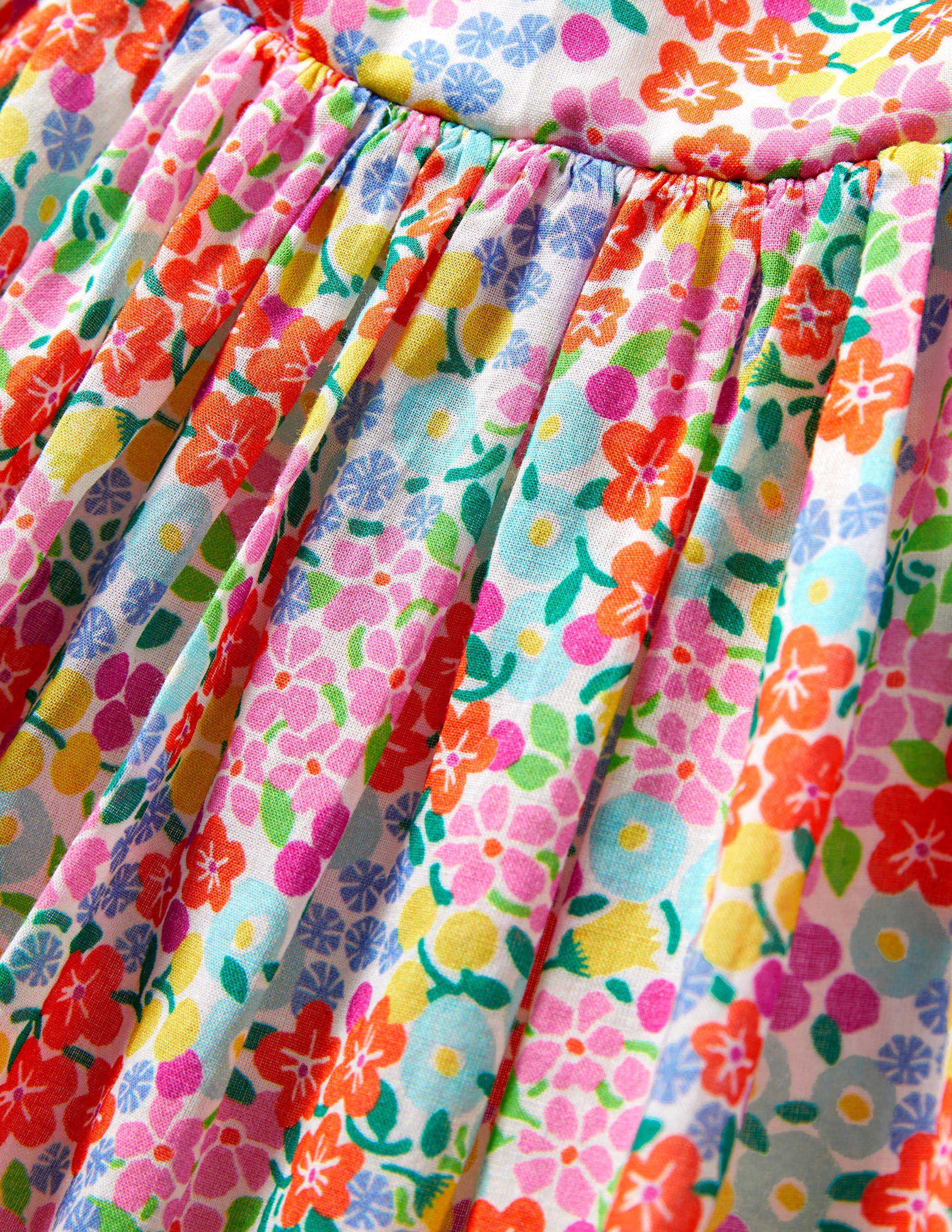Kleid mit überkreuzten Rückenträgern-Bunt, Tropisches Blumenmuster - Image 3