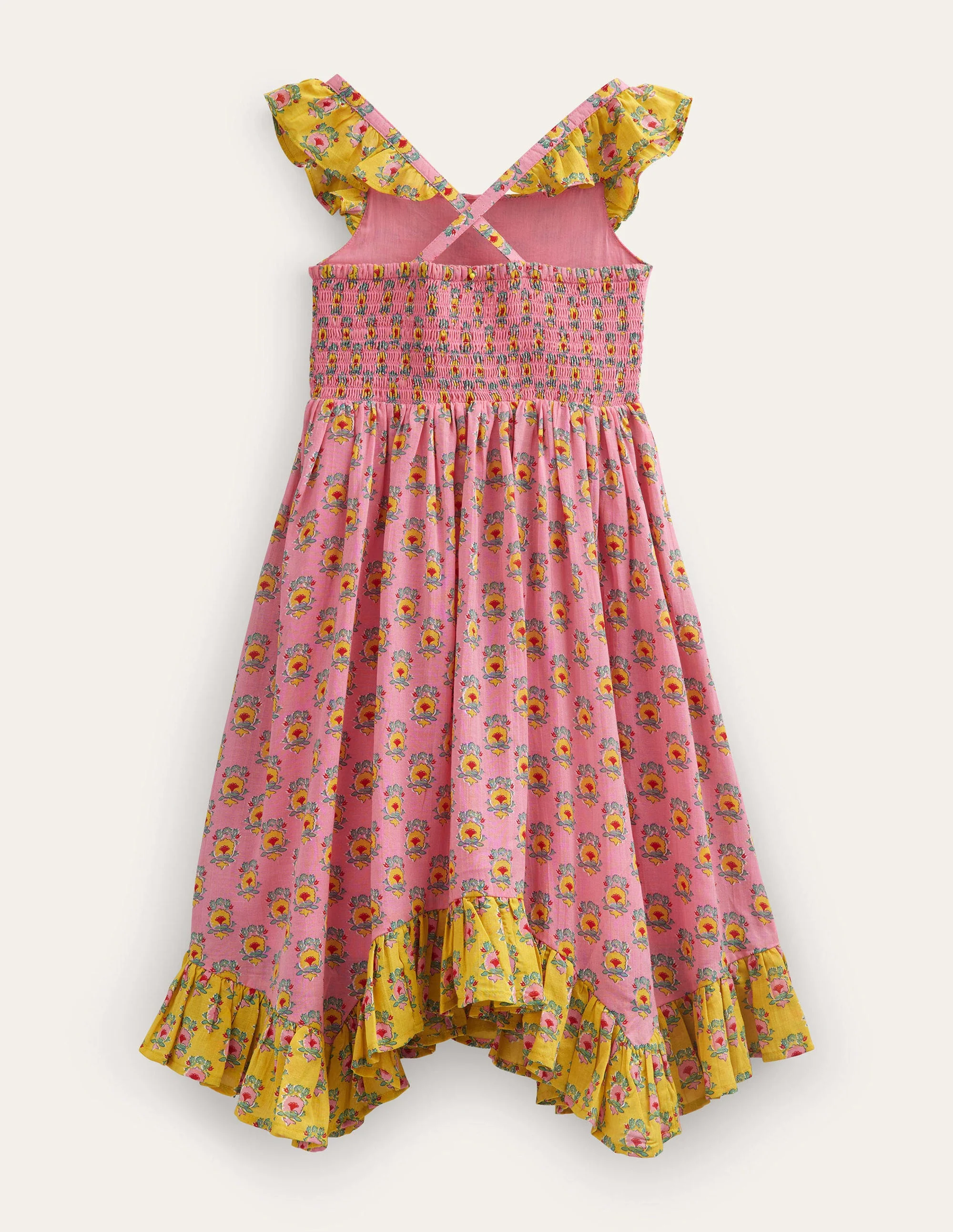 Kleid mit Zipfelsaum-Azalee, Filigrane Blümchen - Image 2