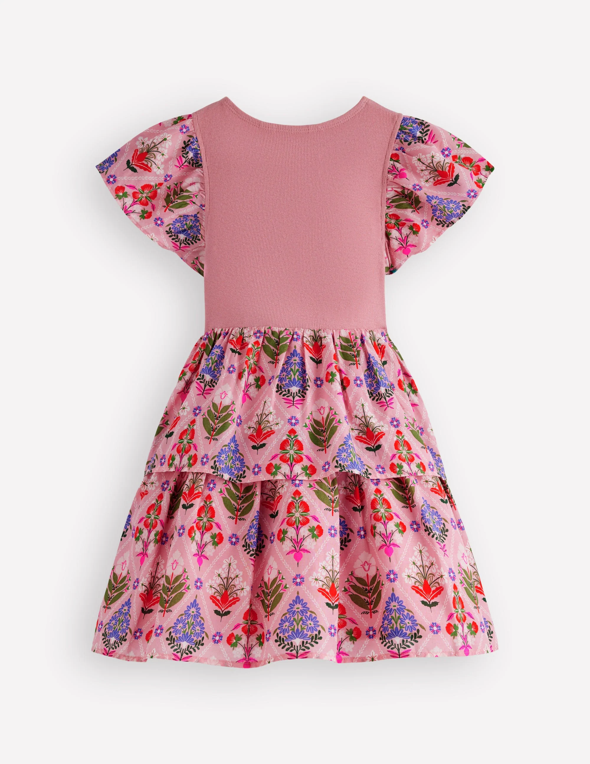 Kleid zum Herumwirbeln mit gewebten Elementen-Bunt Diamant Blumenmuster - Image 2