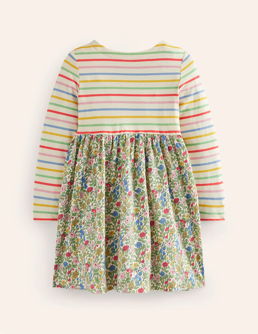 Kuddelmuddel Jersey-Kleid-Bunt mit Blumenwiese - Image 2