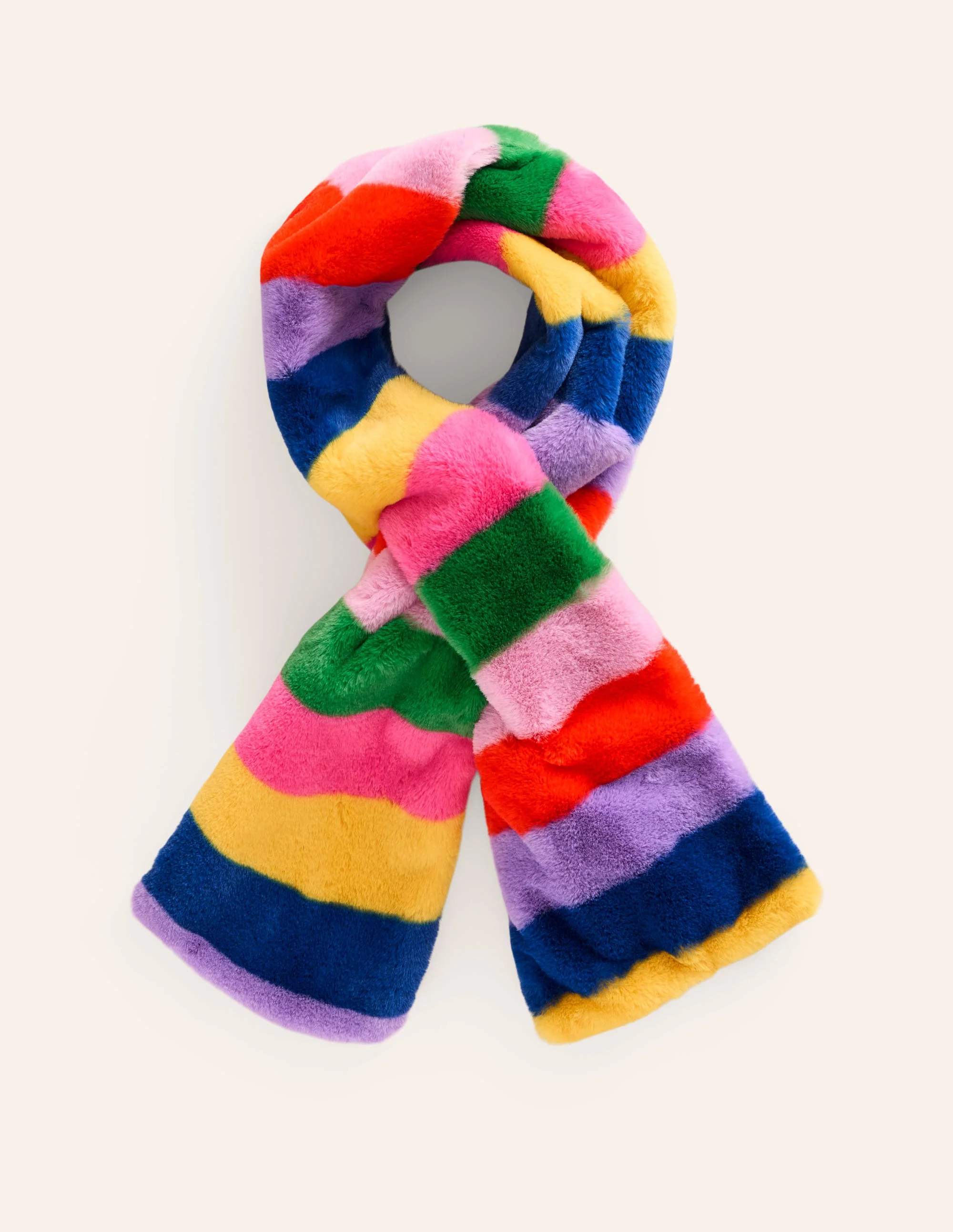 Kunstfellschal-Regenbogenfell Gestreift - Image 3