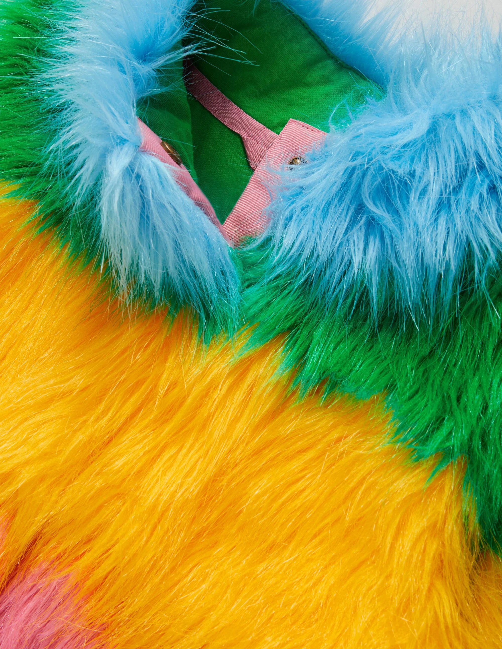 Kunstfellweste-Bunt, Regenbogenfarben - Image 3