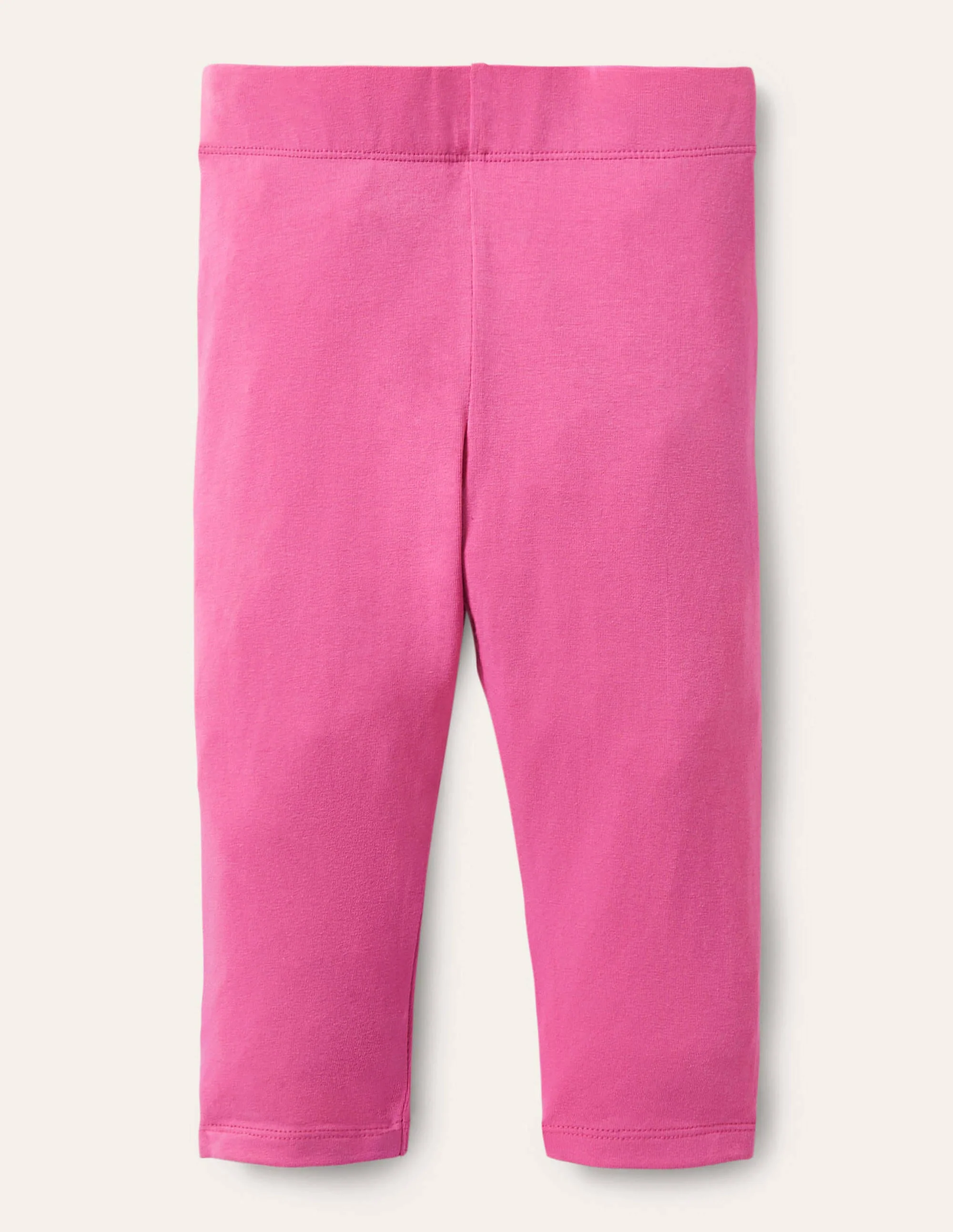 Kurz geschnittene einfarbige Leggings-Helles Blütenrosa