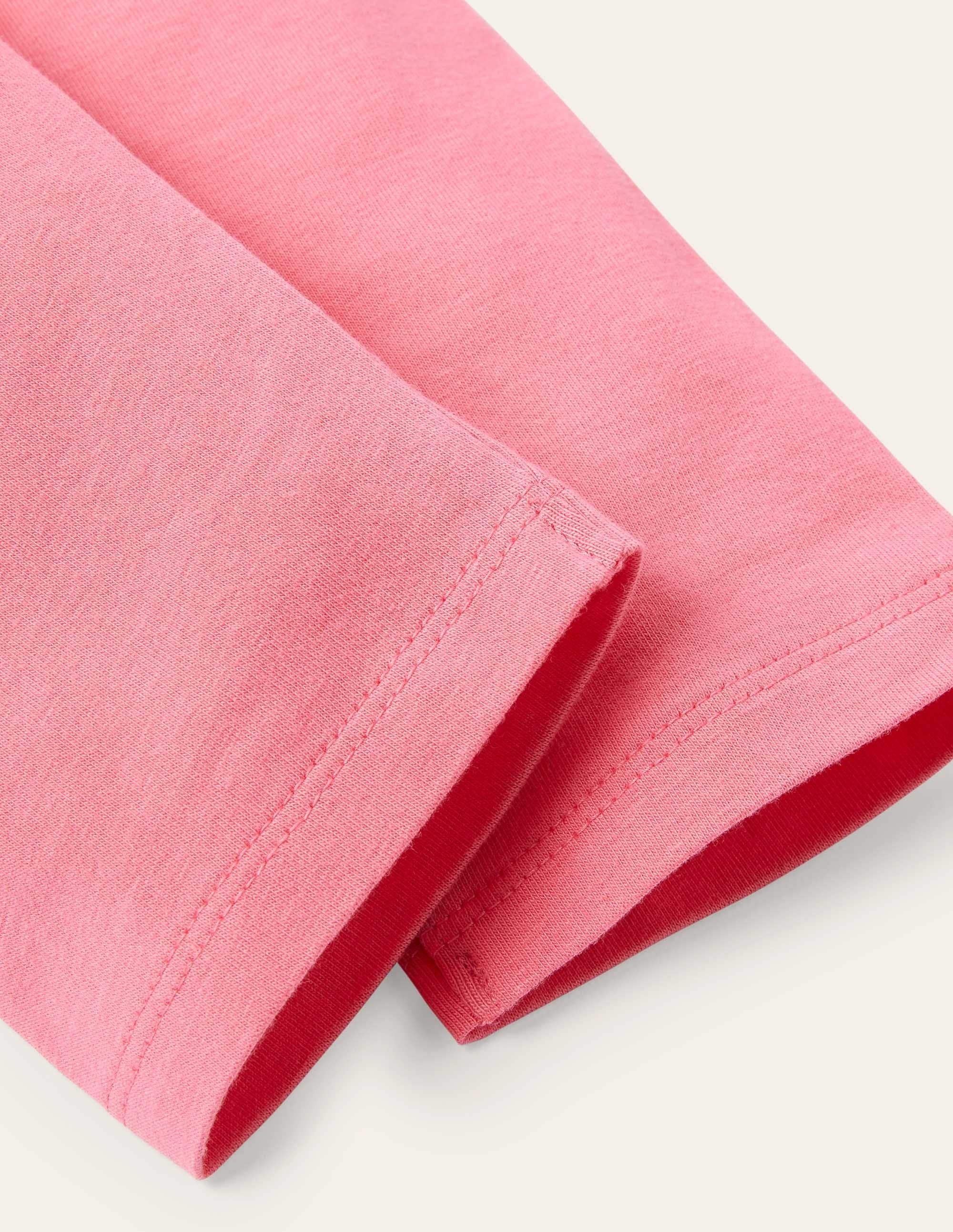 Kurz geschnittene einfarbige Leggings-Helles Pink - Image 3