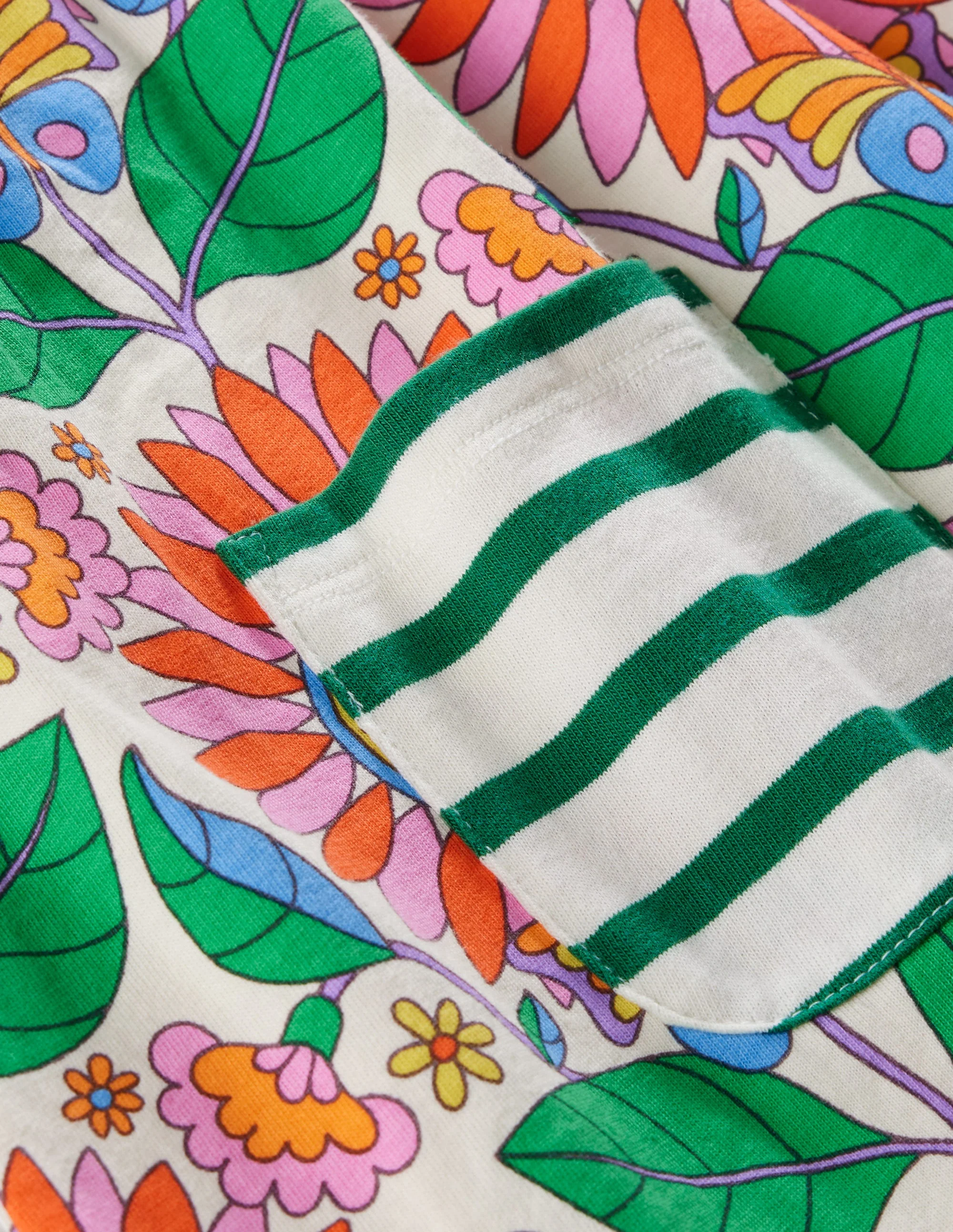 Kurzärmlige Tunika mit Muster-Bunt Gänseblümchen - Image 3