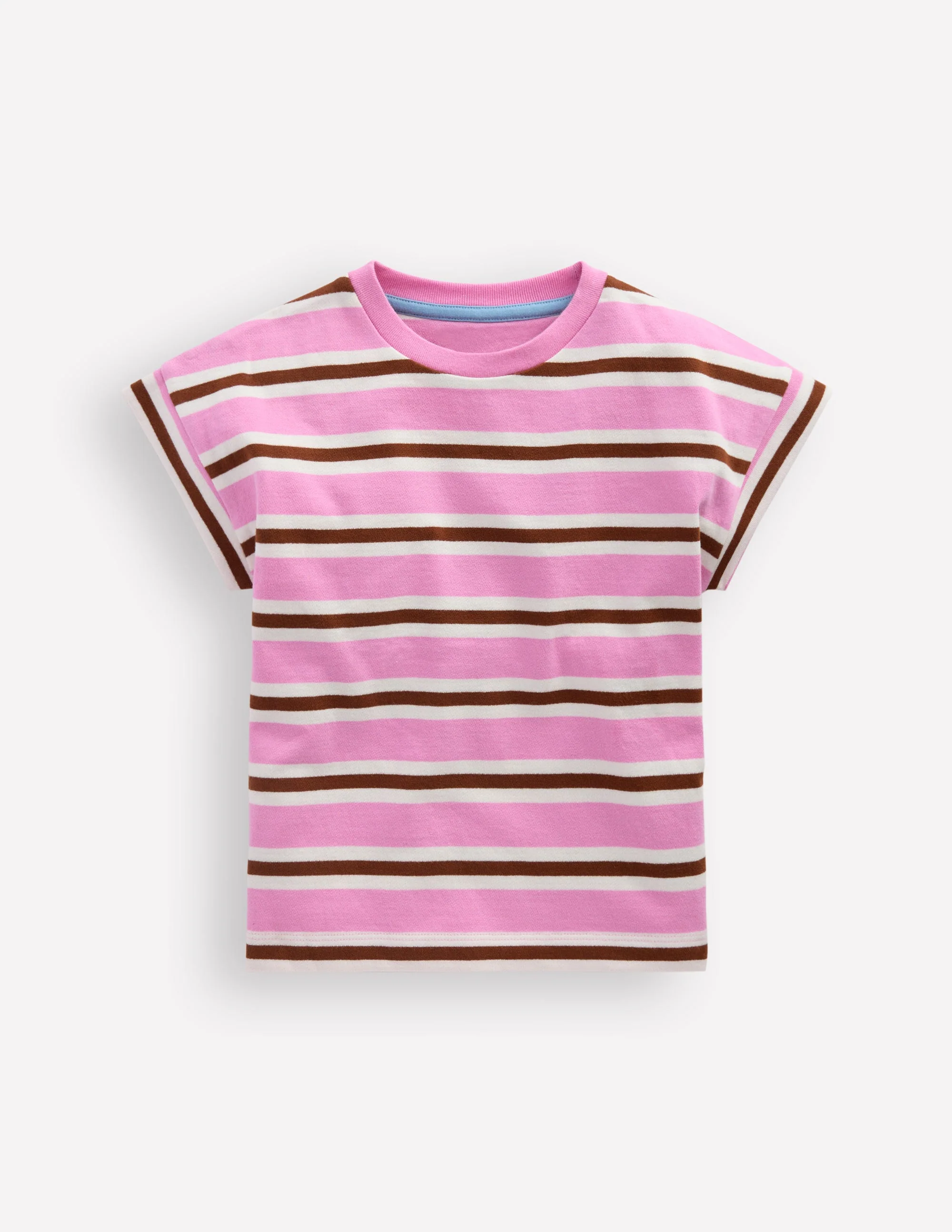 Kurzärmliges Sweatshirt-Wasserlilie Rosa/Rotbraun