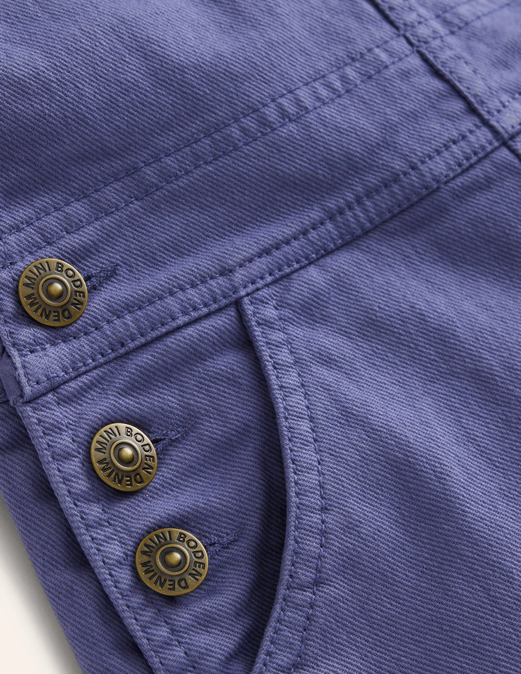 Kurze Latzhose mit Herztaschen-Roboterblau - Image 3