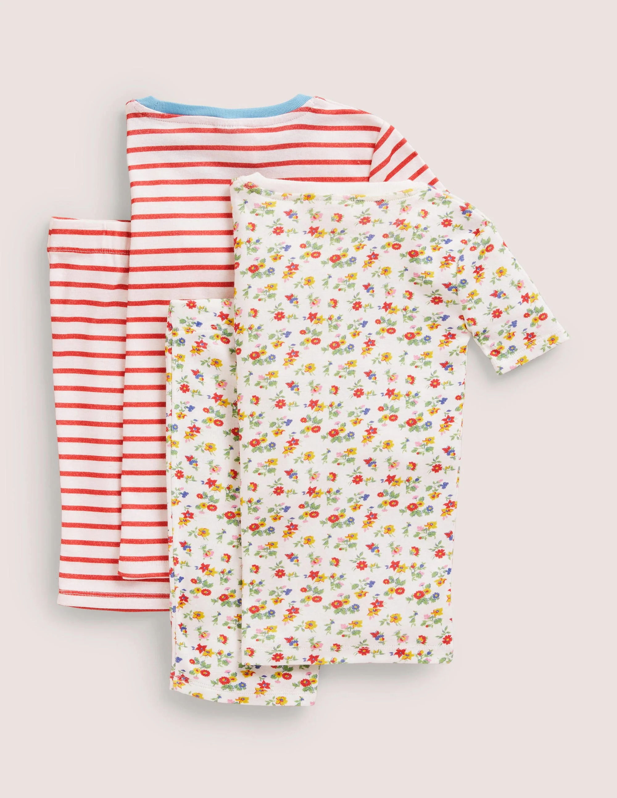 Kurzer Schlafanzug im 2er-Pack-Multi Patchwork Floral - Image 2