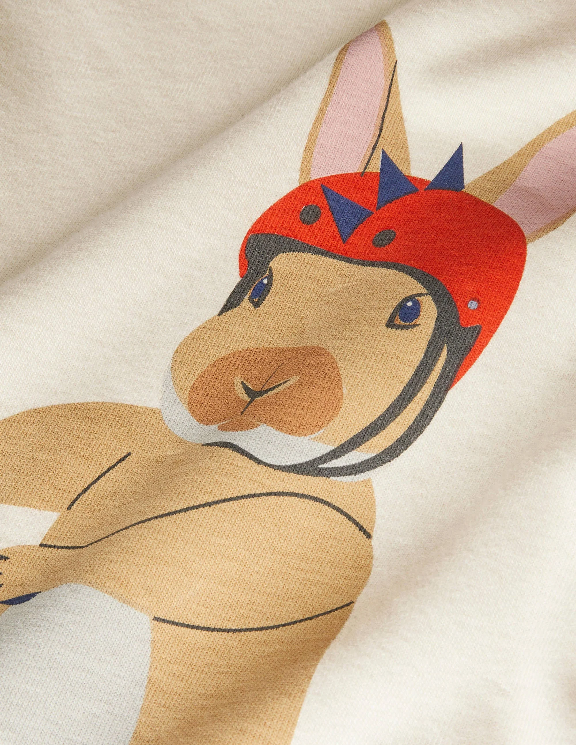 Kurzer Schlafanzug mit anliegender Passform-Naturweiß, Hase mit Roller - Image 2