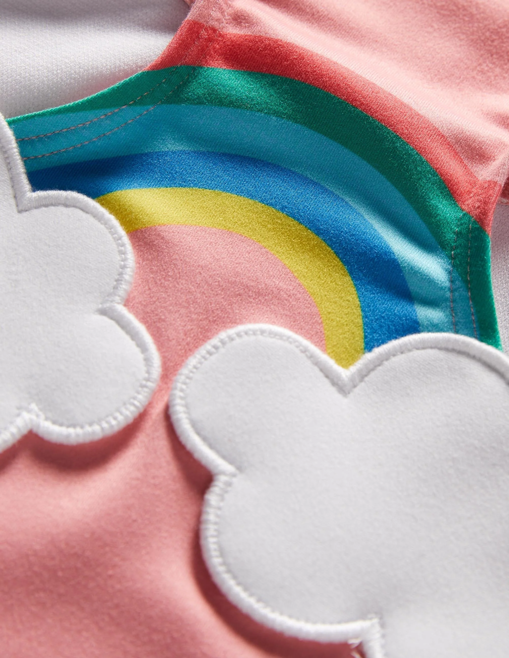 Kurzes Oberteil mit Regenbogenmuster-Hellrosa - Image 3