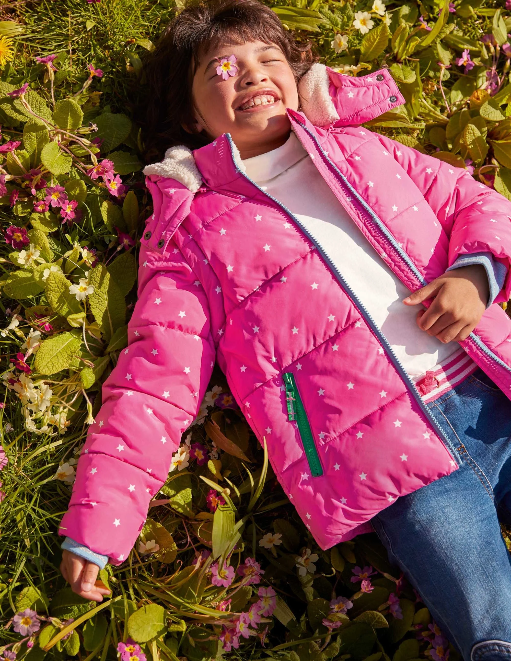 Kuschelige 2-in-1-Jacke mit Wattierung-Rosarot, Konfettisterne - Image 7
