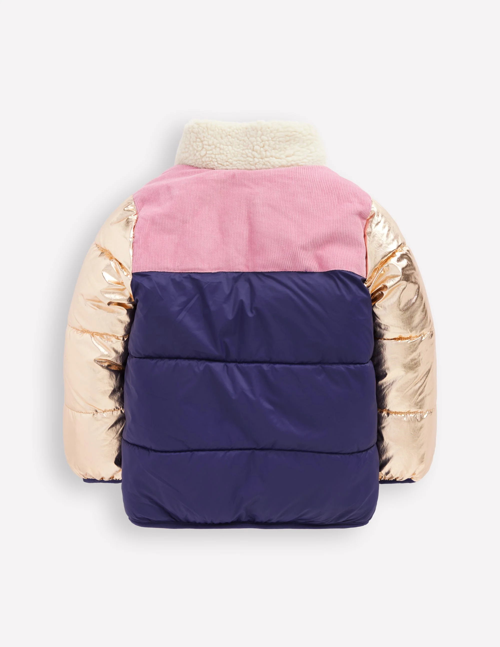 Kuschelige Pufferjacke-Metallic Blockfarben - Image 7