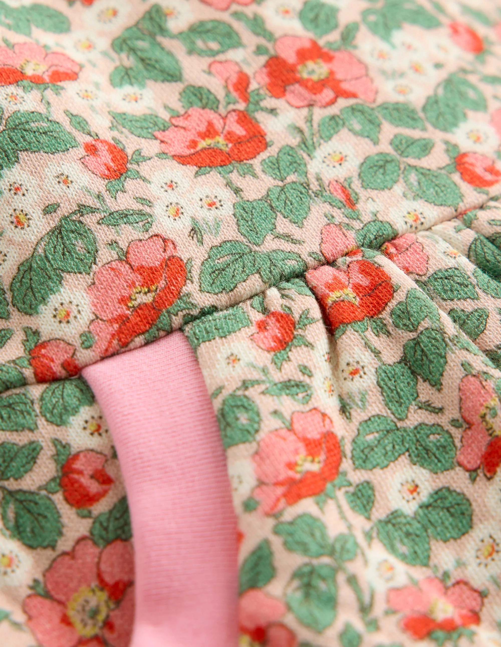 Kuscheliges, bedrucktes Sweatshirt-Kleid-Kreiderosa Wildrose - Image 3