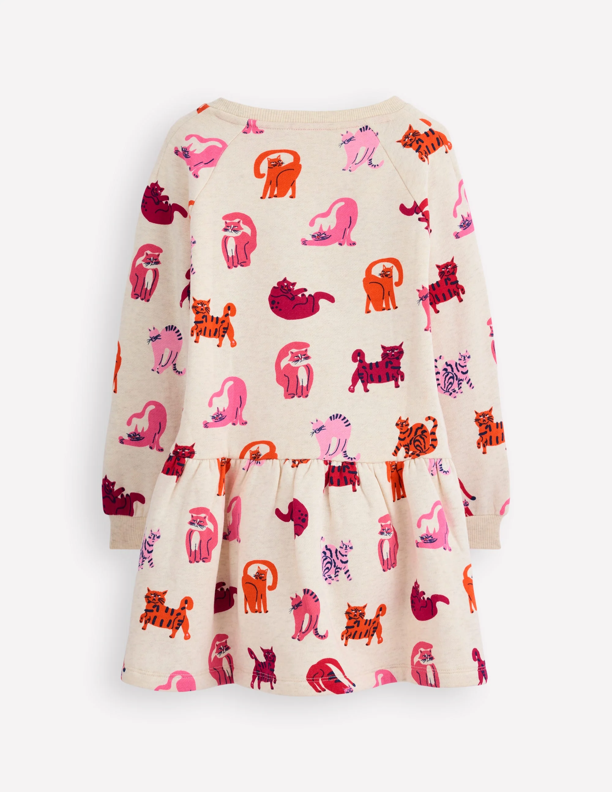 Kuscheliges Sweatshirt-Kleid-Bunt Katzen - Image 2
