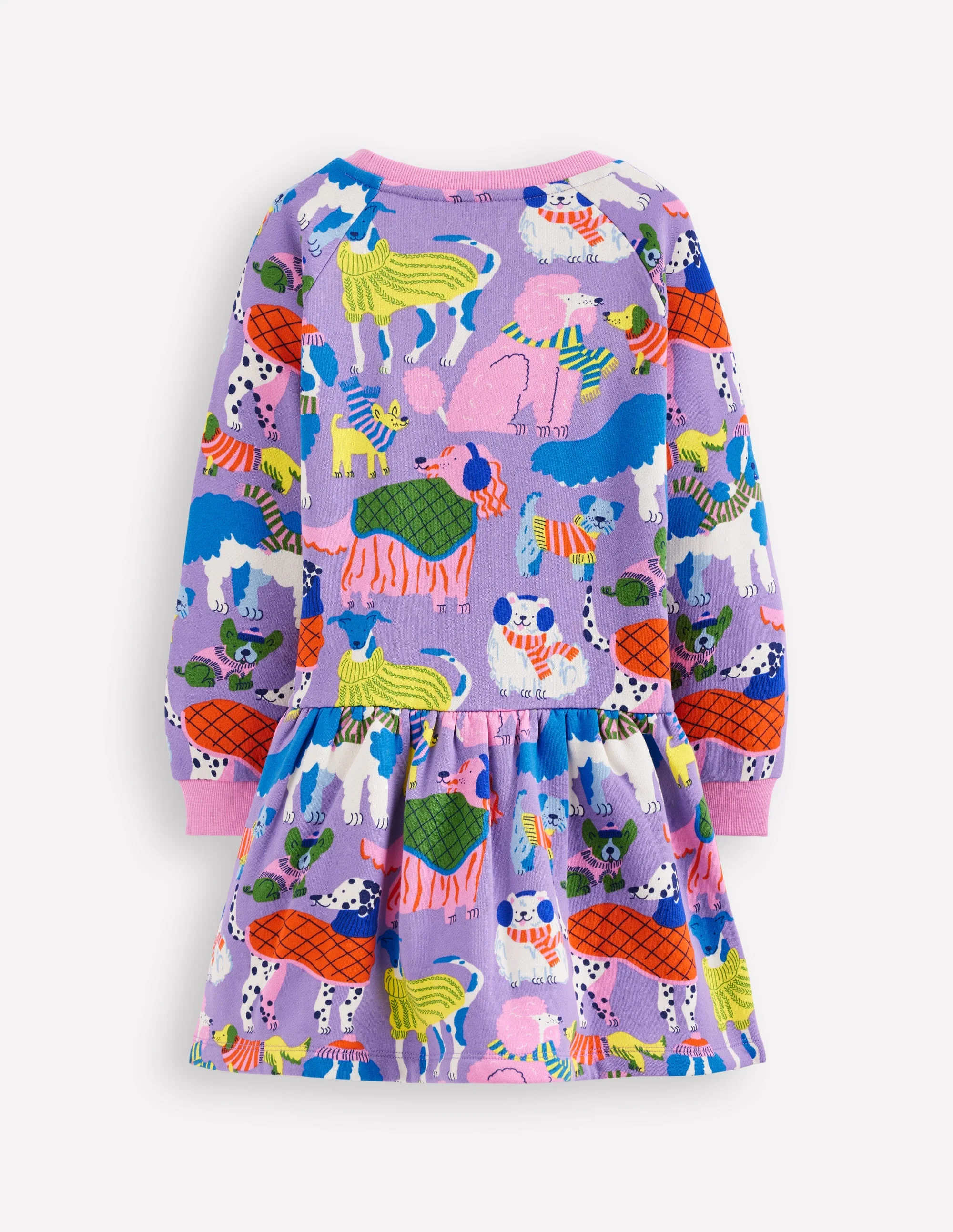 Kuscheliges Sweatshirt-Kleid-Eierschalenblau Hunde im Winteroutfit - Image 2