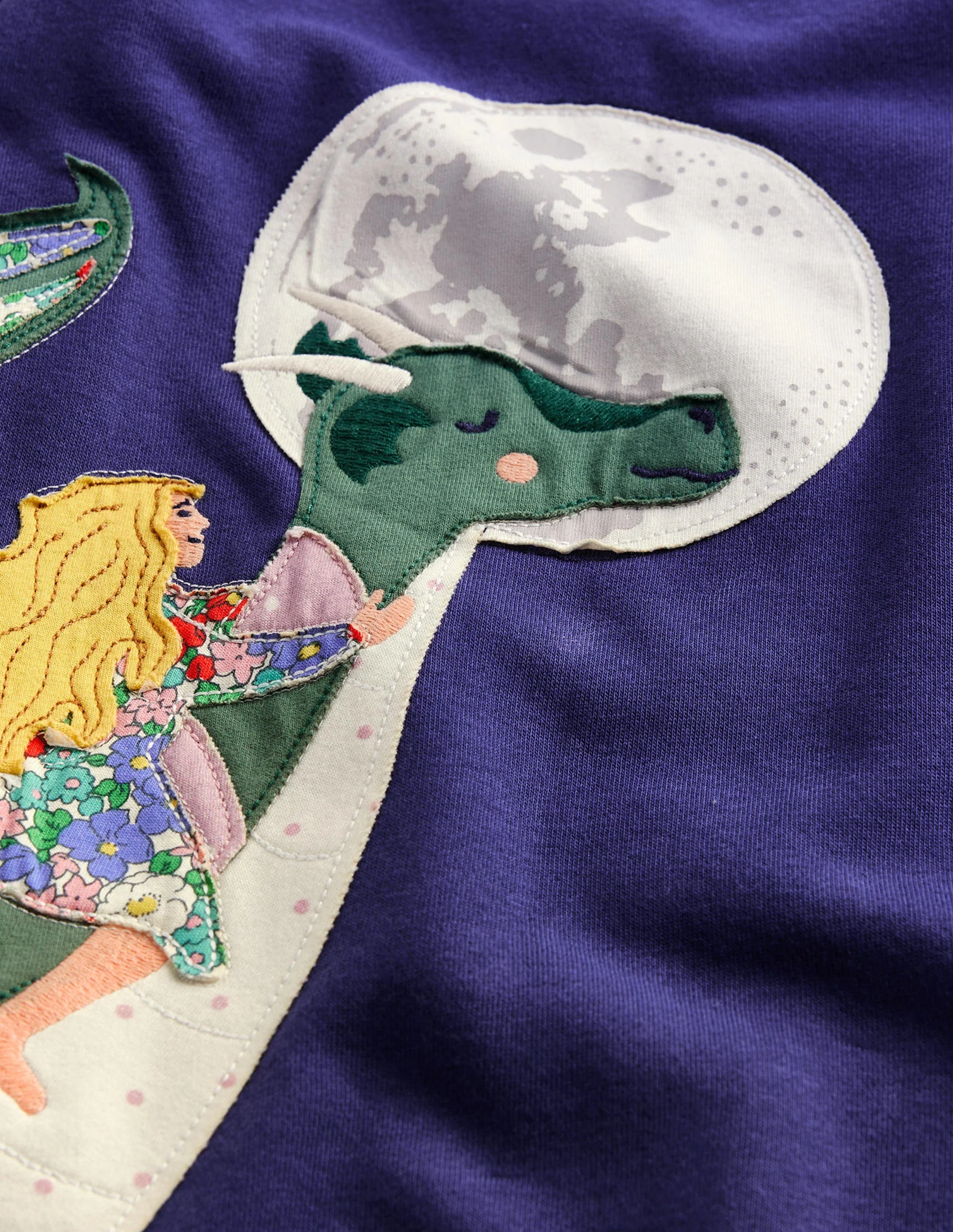 Kuscheliges Sweatshirt-Kleid mit Applikationen-Marineblau Drachen - Image 3