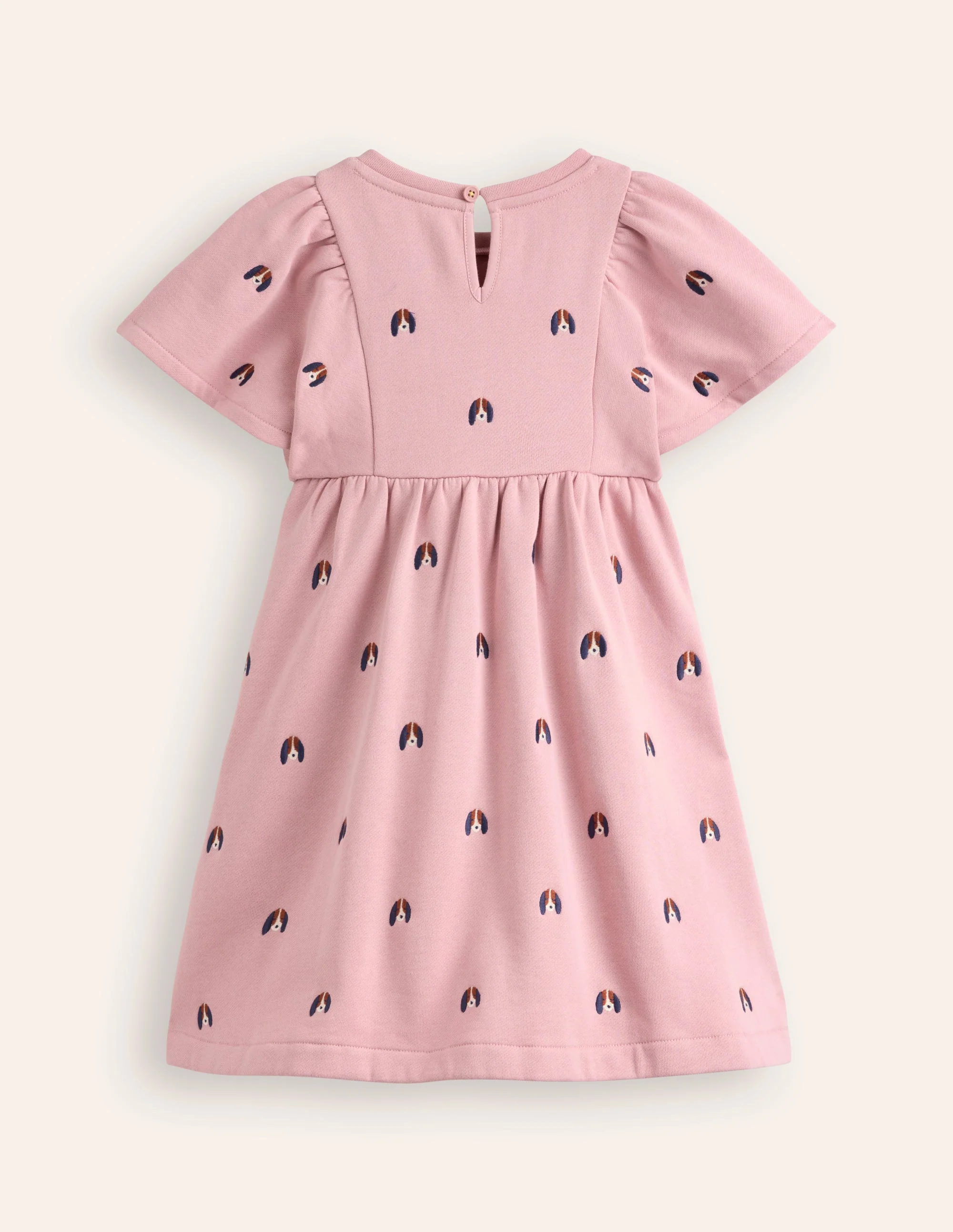Kuscheliges Sweatshirt-Kleid mit Stickerei-Vintage-Rosa Welpen - Image 6