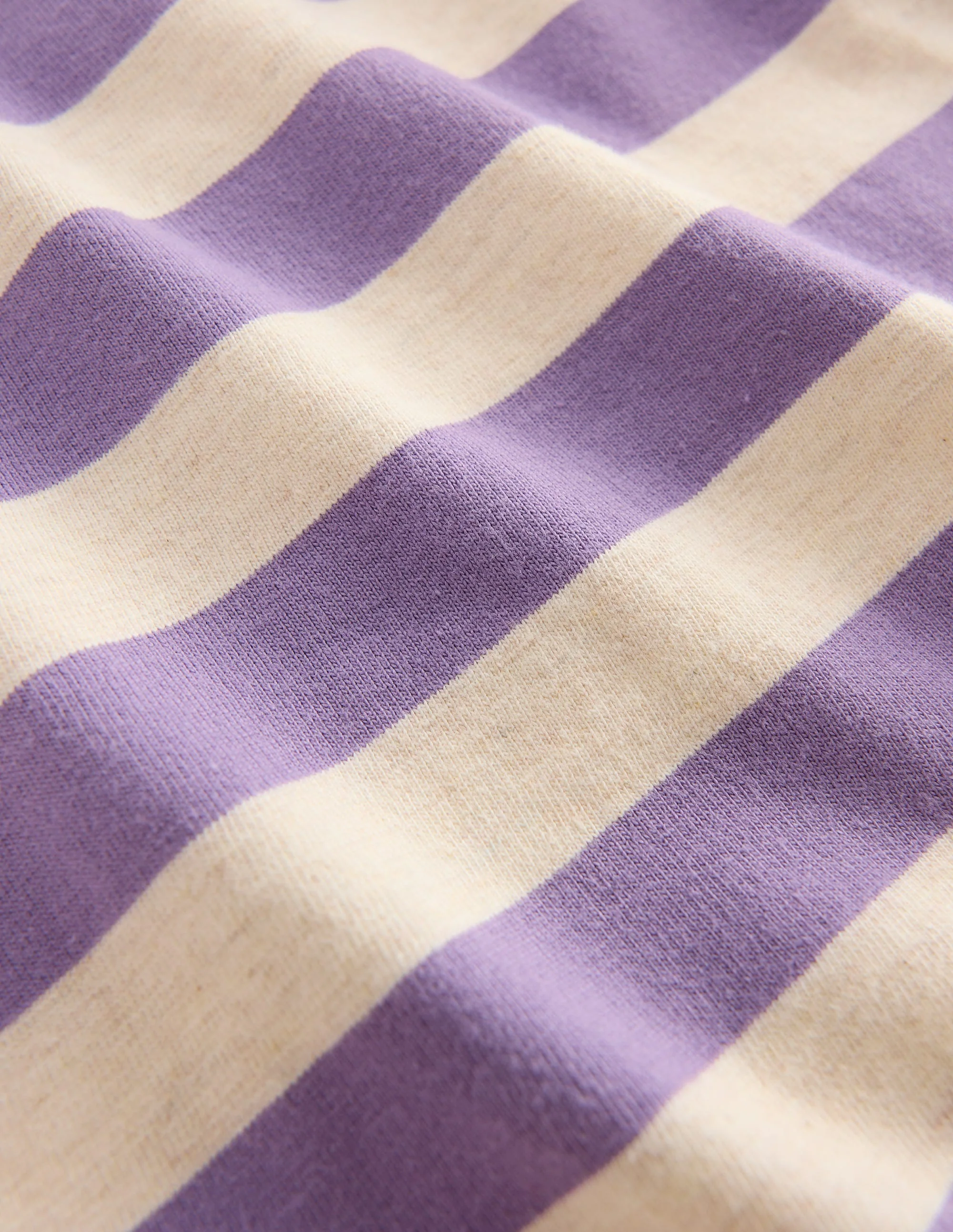 Lässiges Bretonshirt-Lila/Grau Meliert Streifen - Image 3