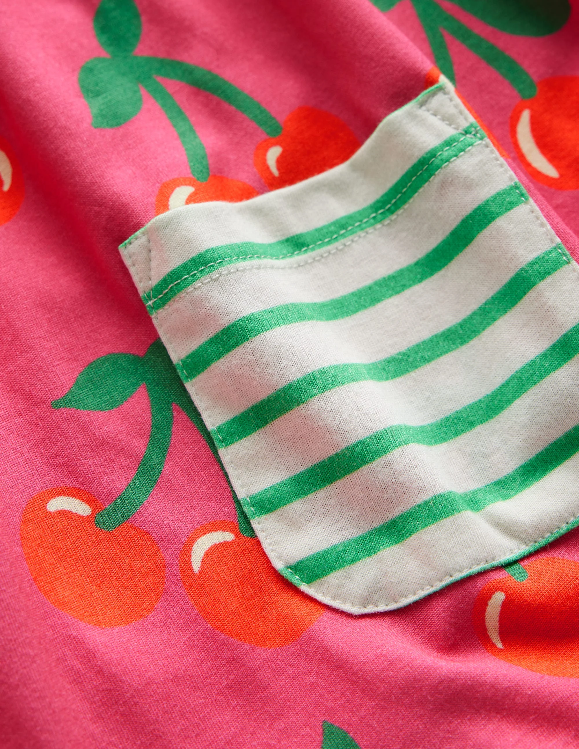 Langärmelige Tunika mit Druck-Sorbet-Rosa Kirschen - Image 3
