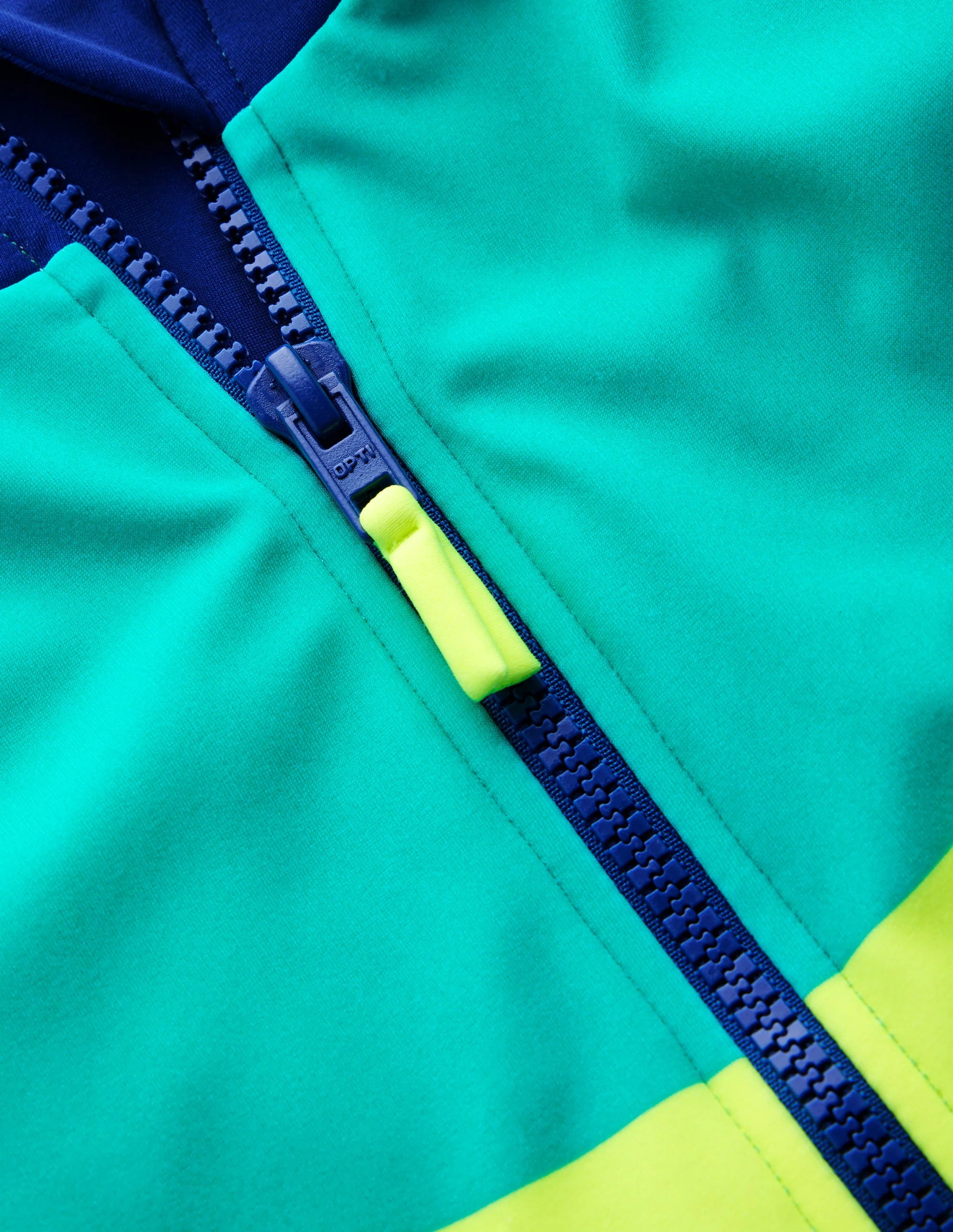 Langärmeliger Badeanzug-Blau/Gelb Blockfarben - Image 3