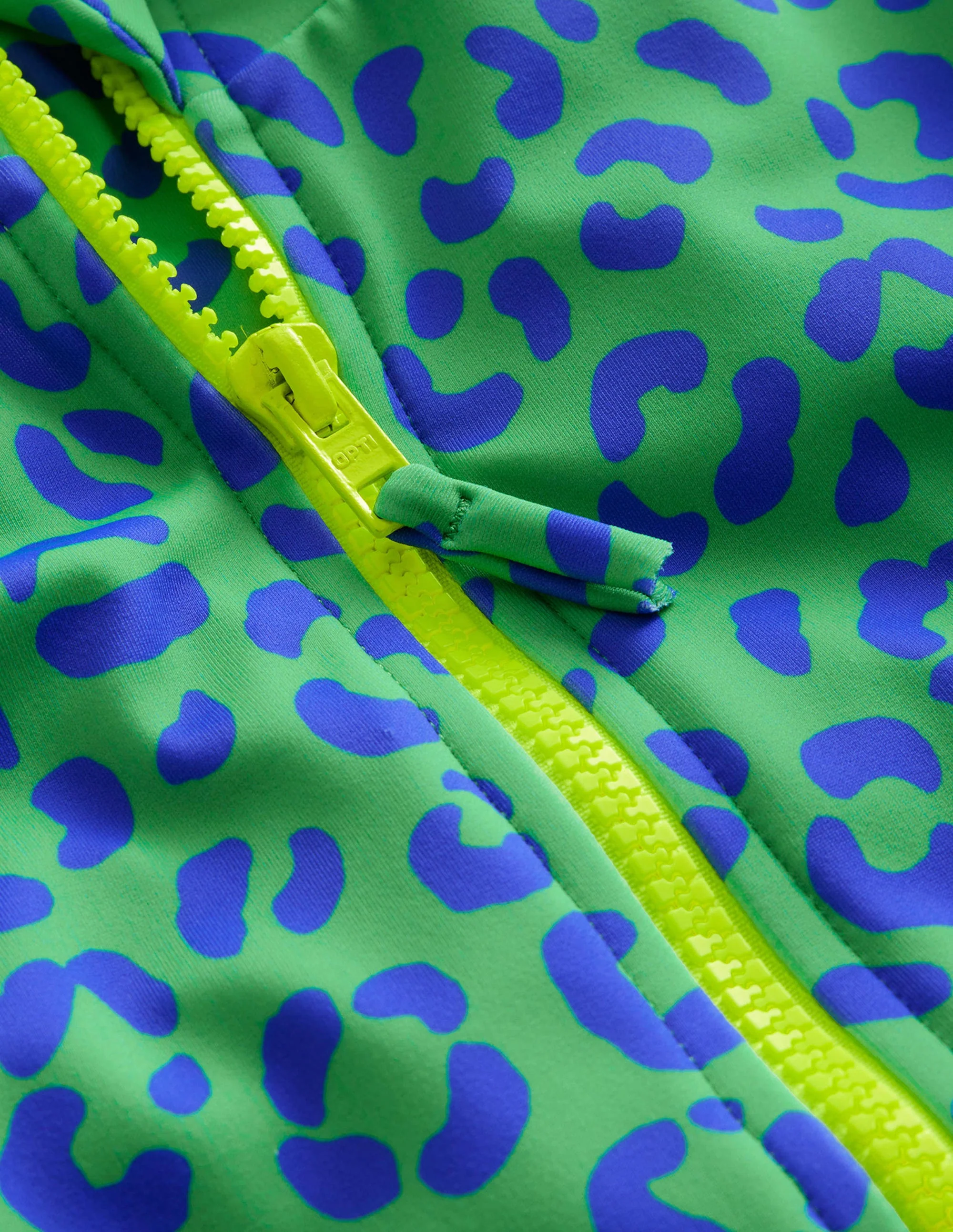 Langärmeliger Badeanzug-Grün Leopard - Image 3