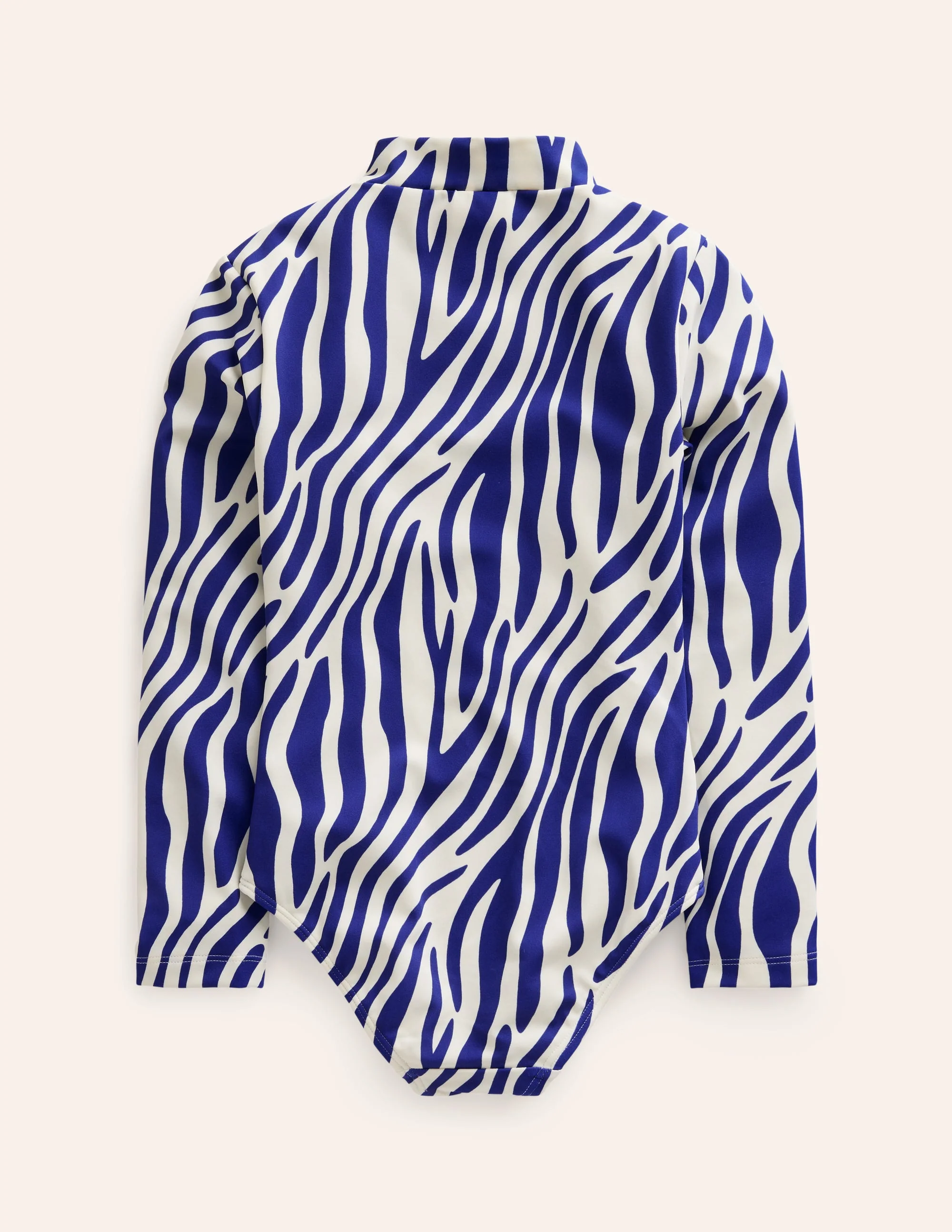 Langärmeliger Badeanzug-Saphirblau Zebra - Image 2
