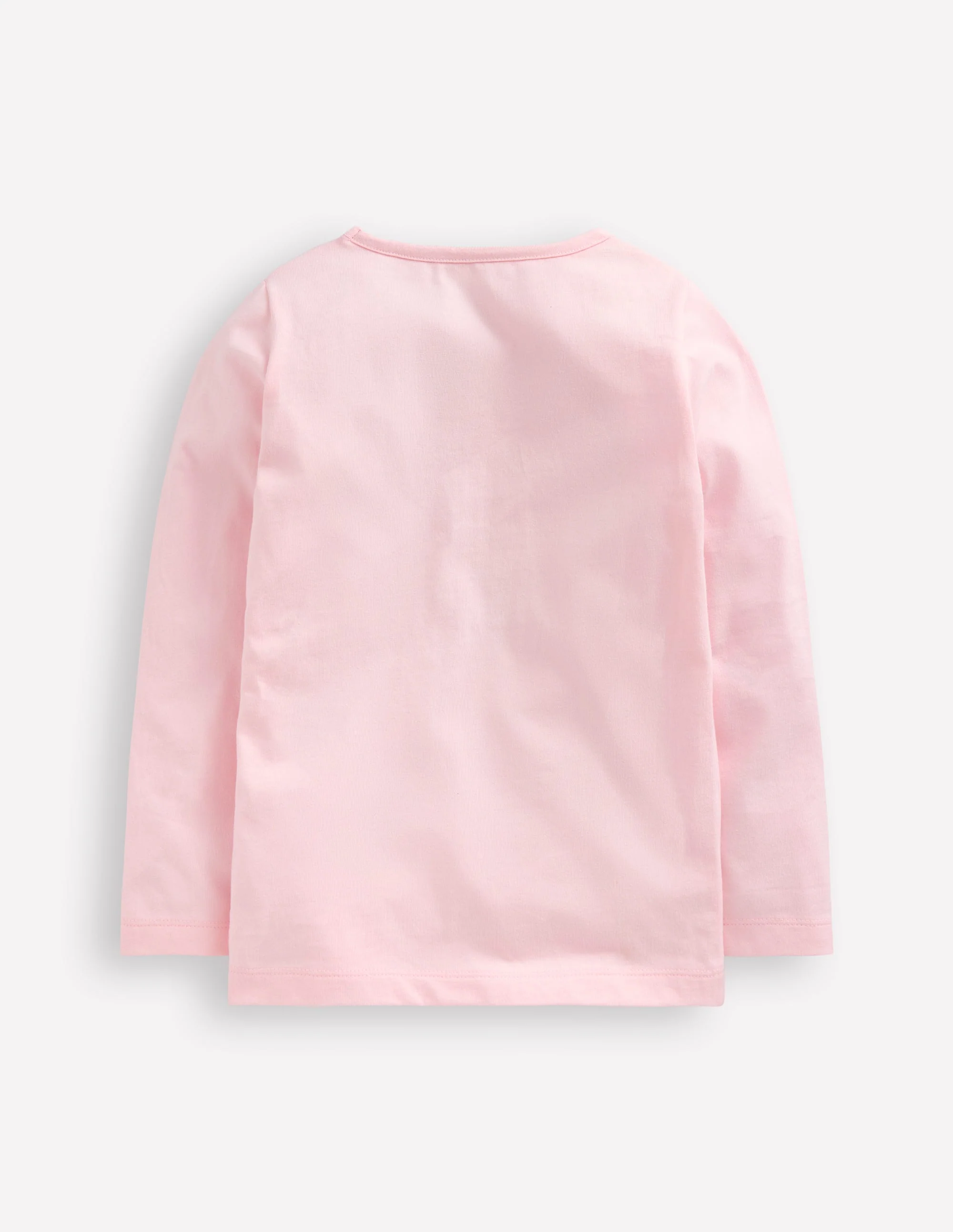 Langärmeliges Bouclé-T-Shirt-Kreiderosa Herzen - Image 2