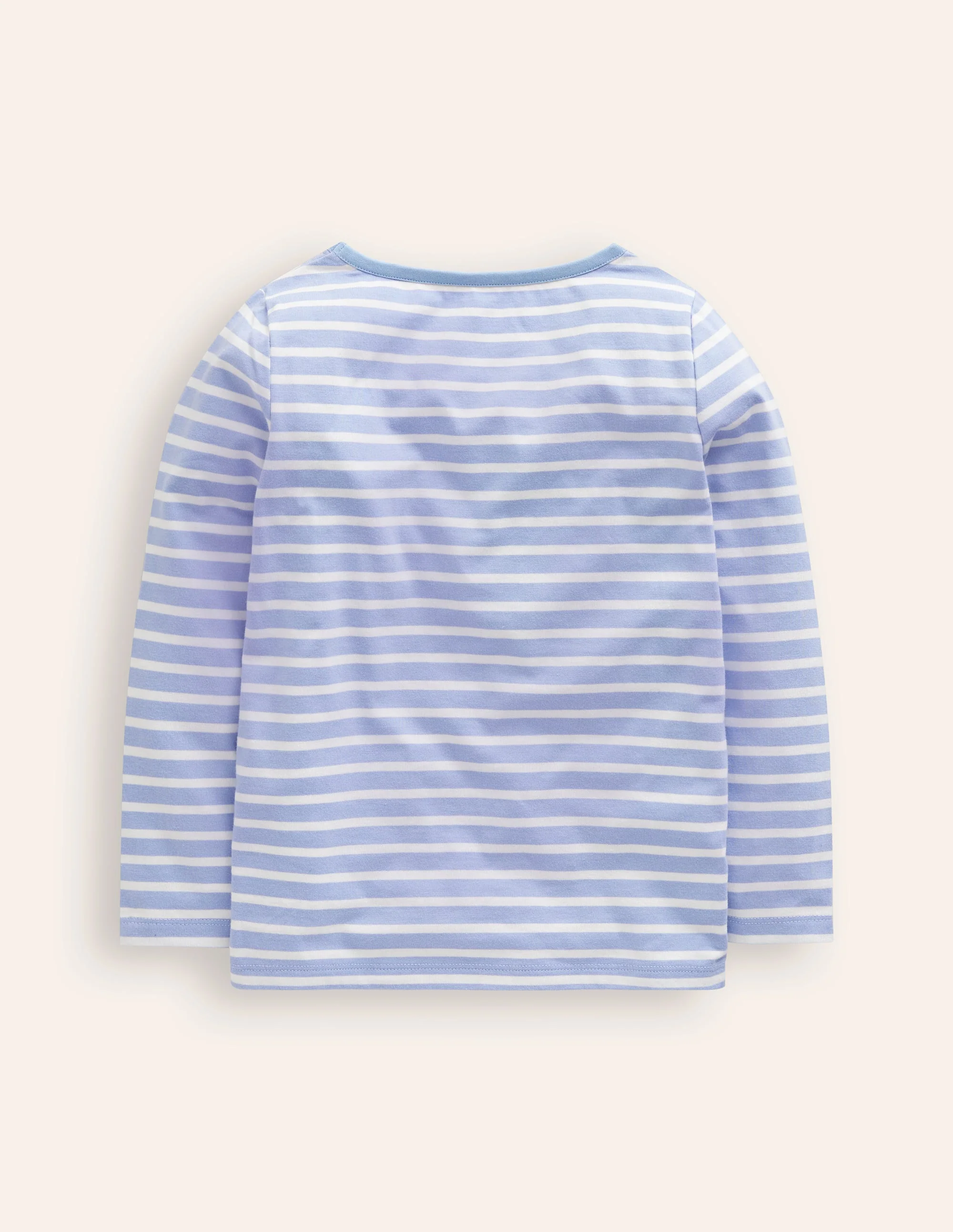 Langärmeliges Oberteil mit Applikation-Naturweiß/Vintage-Blau Festlich - Image 2