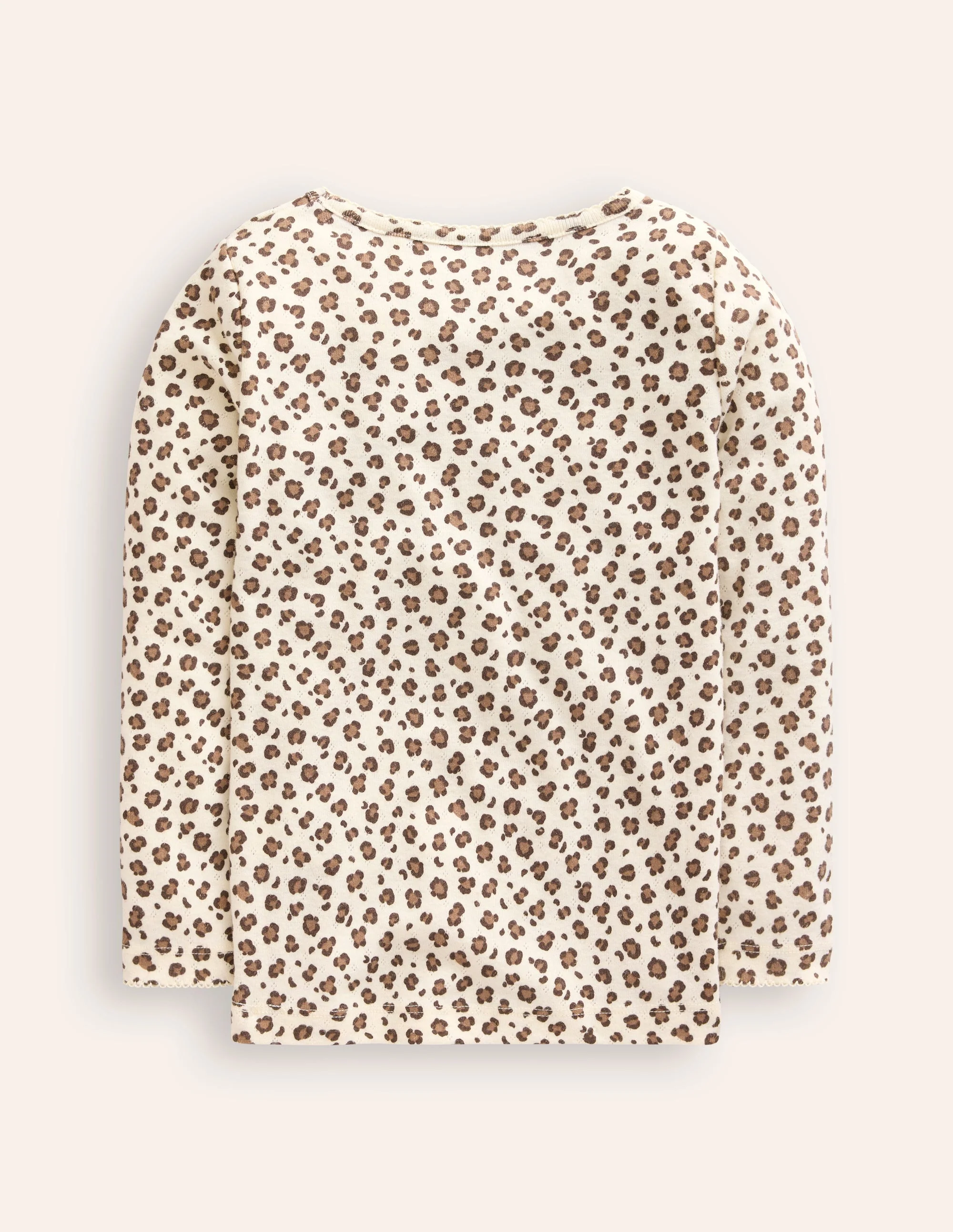 Langärmeliges Oberteil mit Pointelle-Muster-Mohair, Leopardenmuster - Image 2