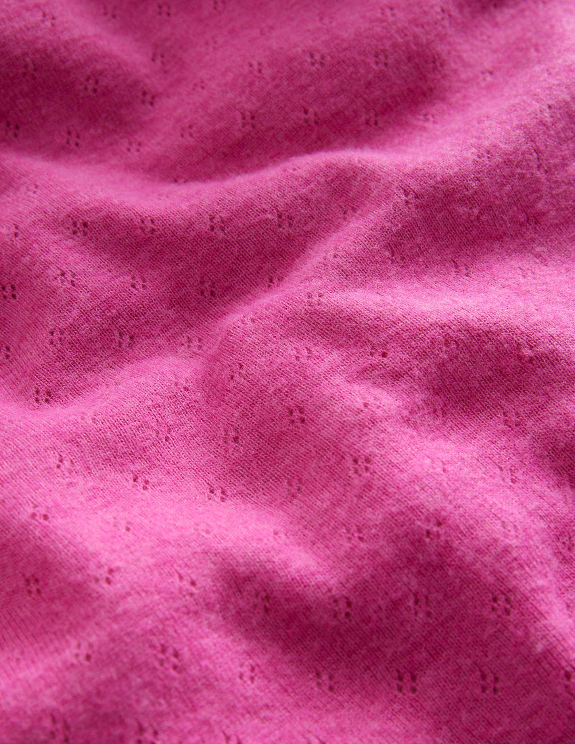 Langärmeliges Oberteil mit Pointelle-Muster-Phlox-Rosa - Image 3